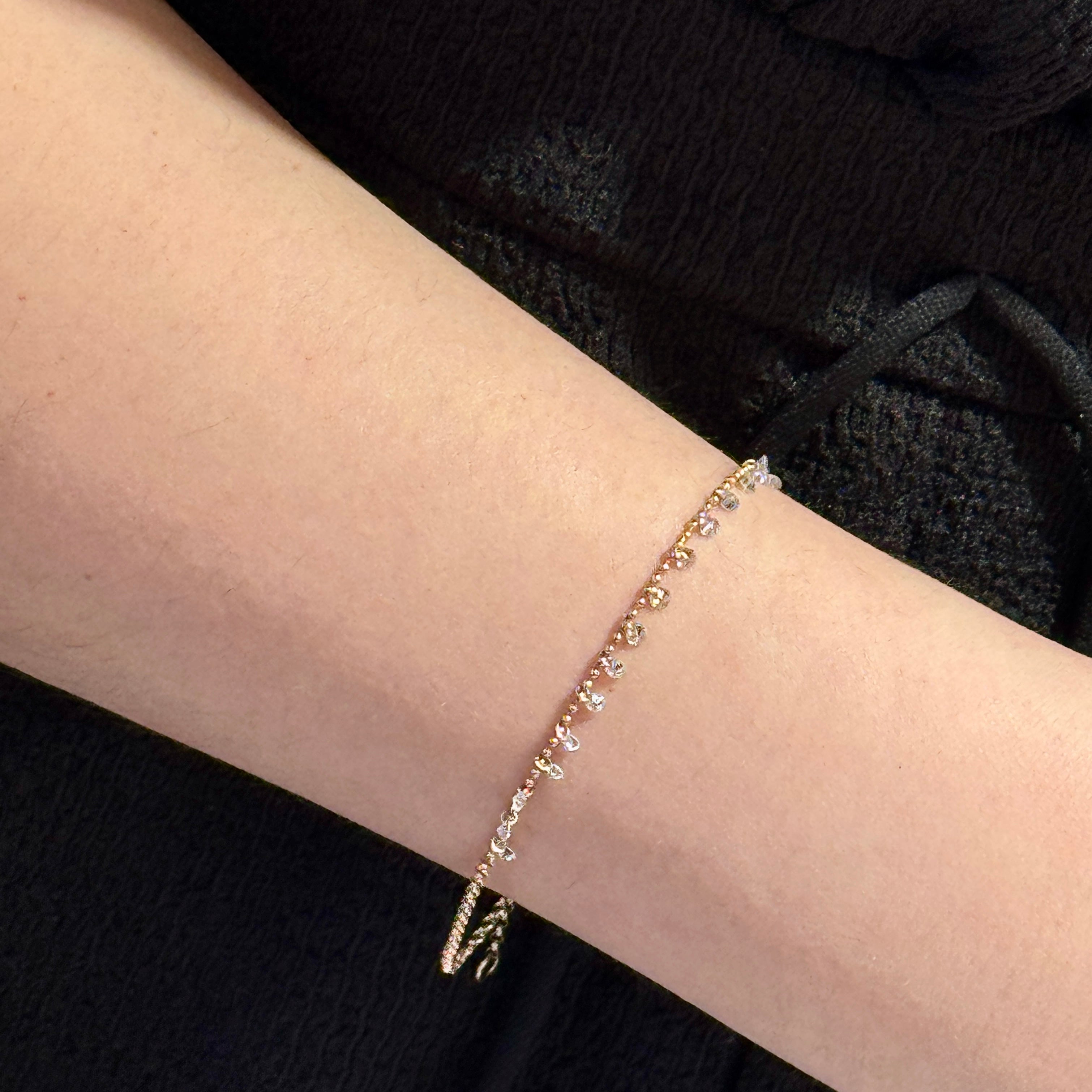Dangly Lab Diamond Bracelet 14K