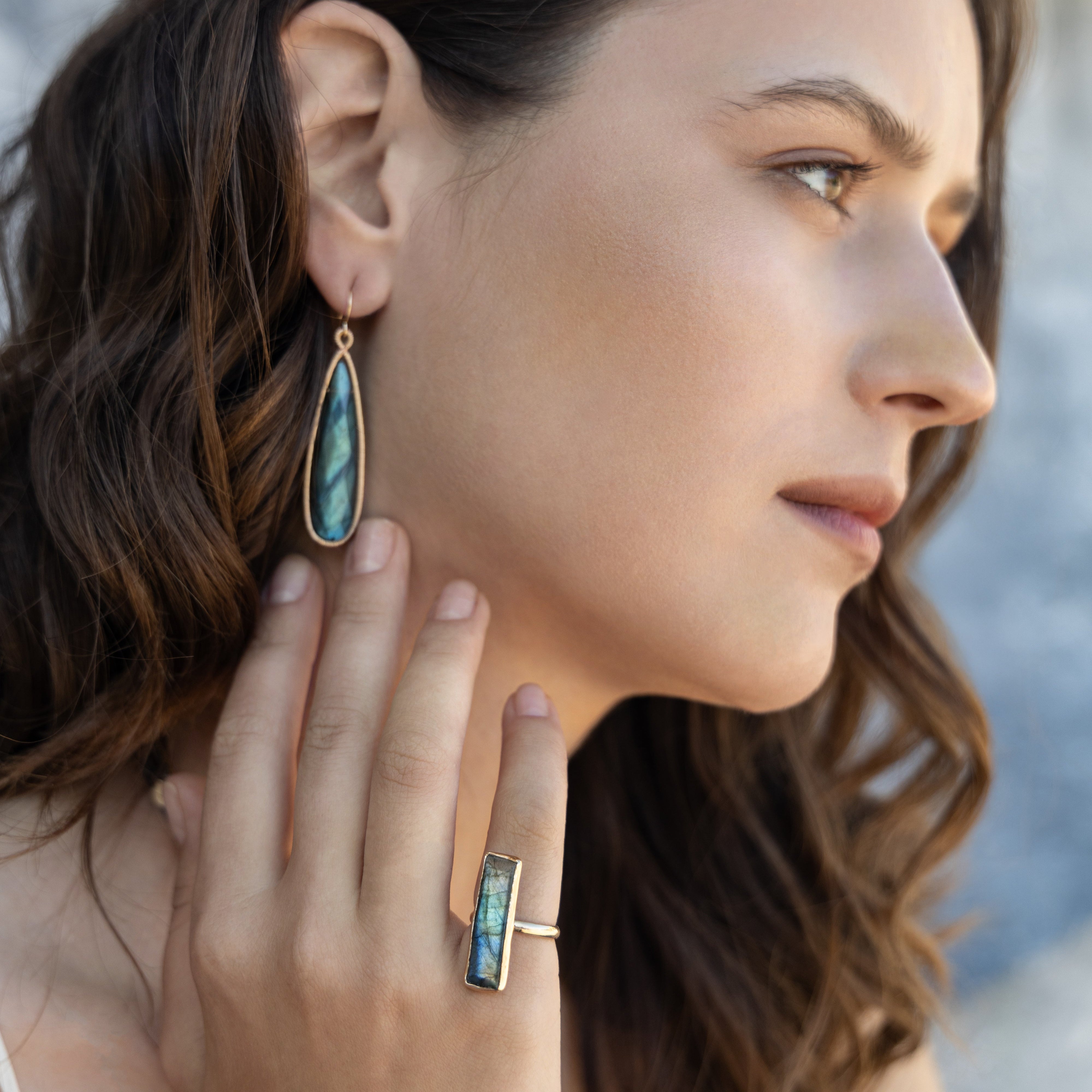 Grande Teardrop Gem Earrings