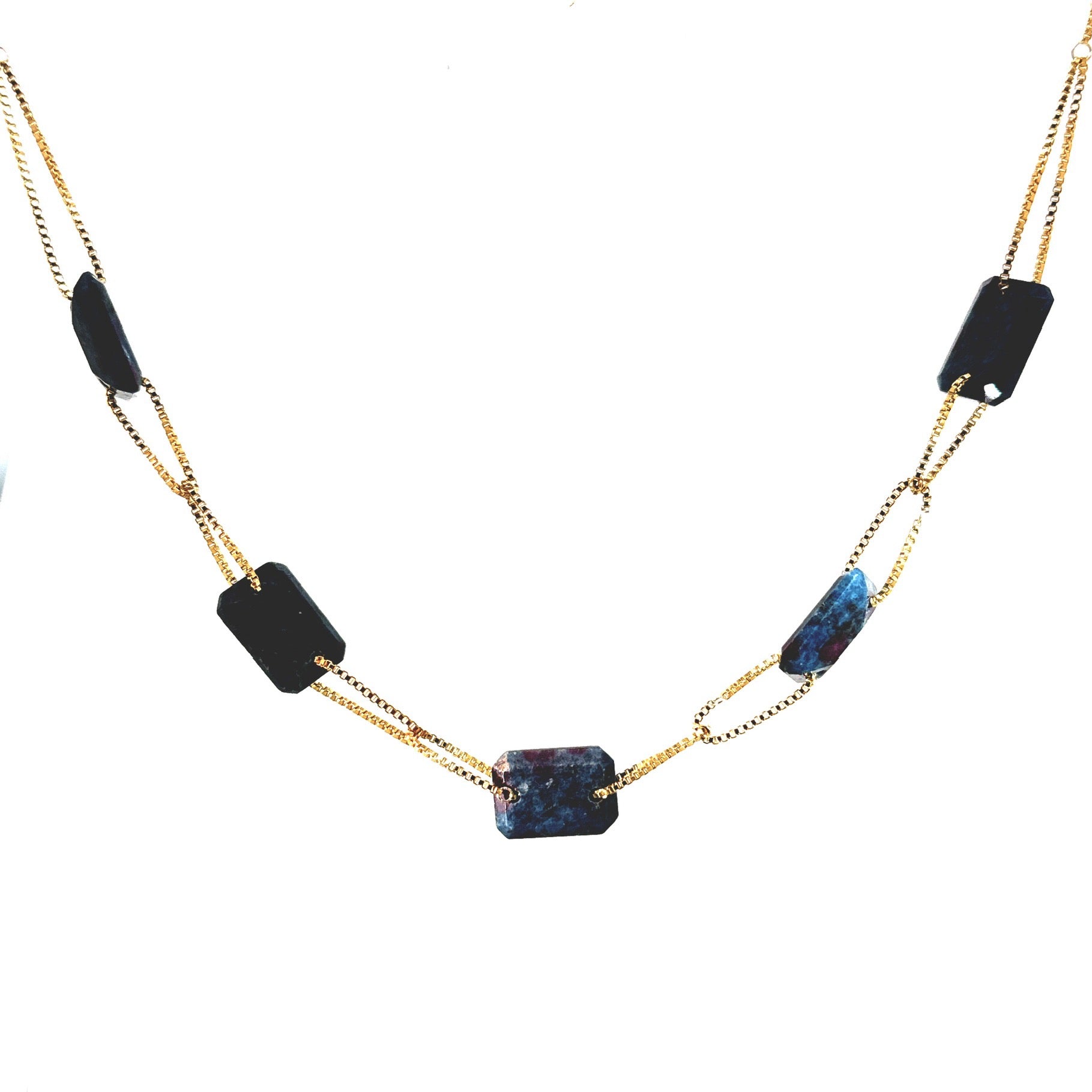 Avery Ruby Zoisite or Amethyst Necklace