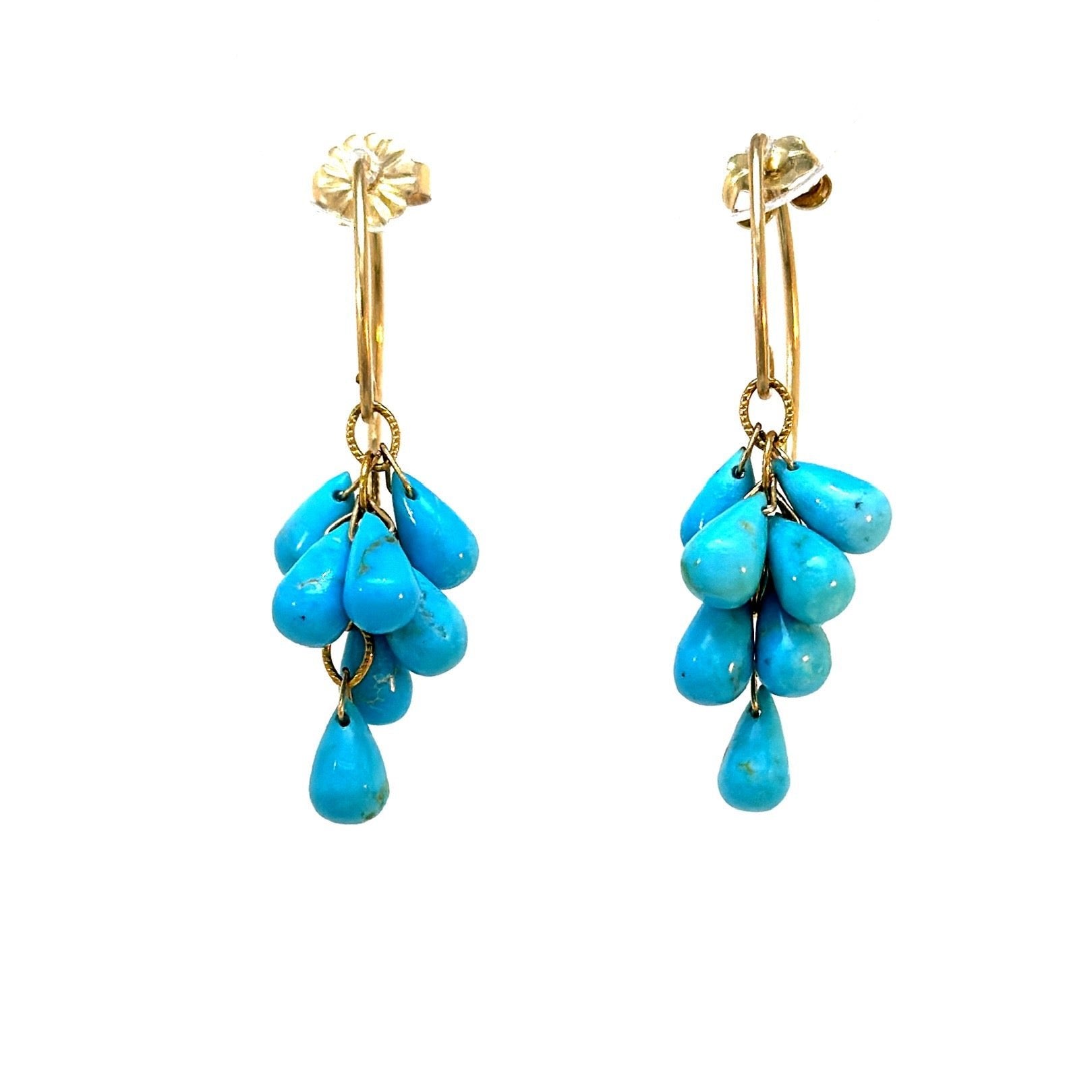 Turquoise Cluster Earrings