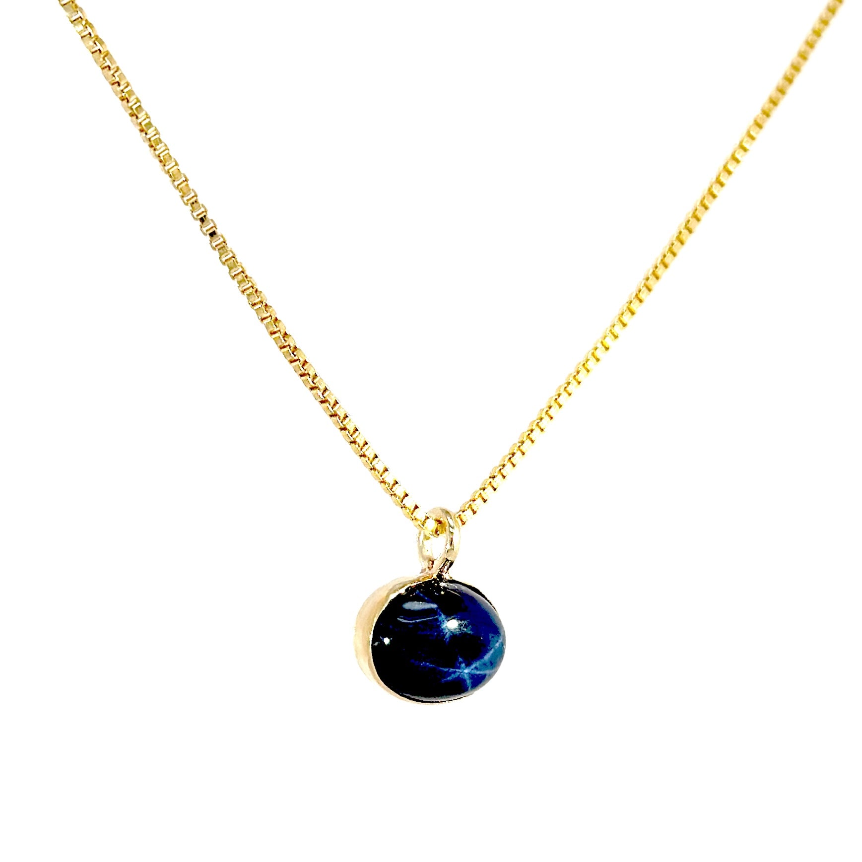 Blue Star Sapphire Necklace