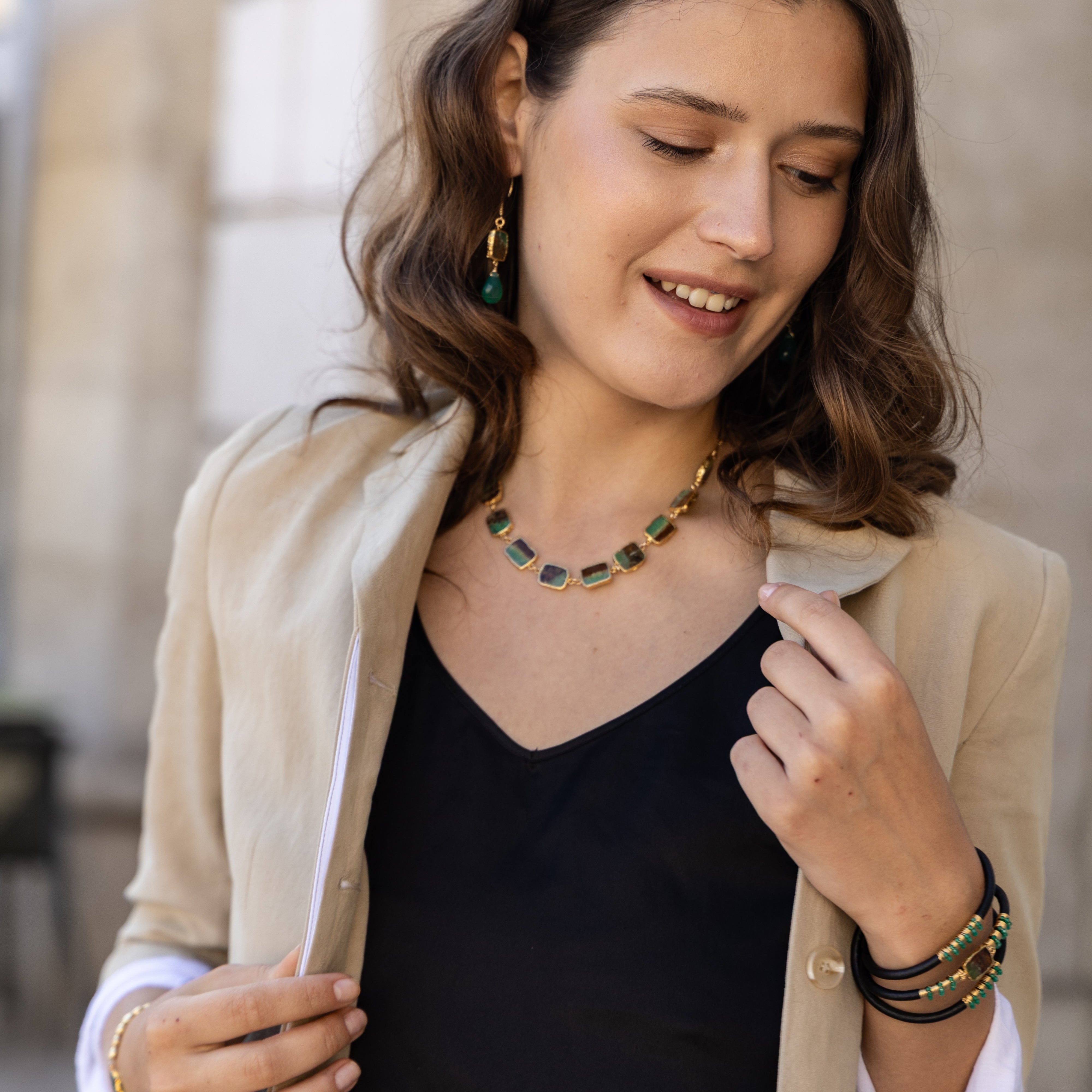 Links Of Chrysoprase Necklace