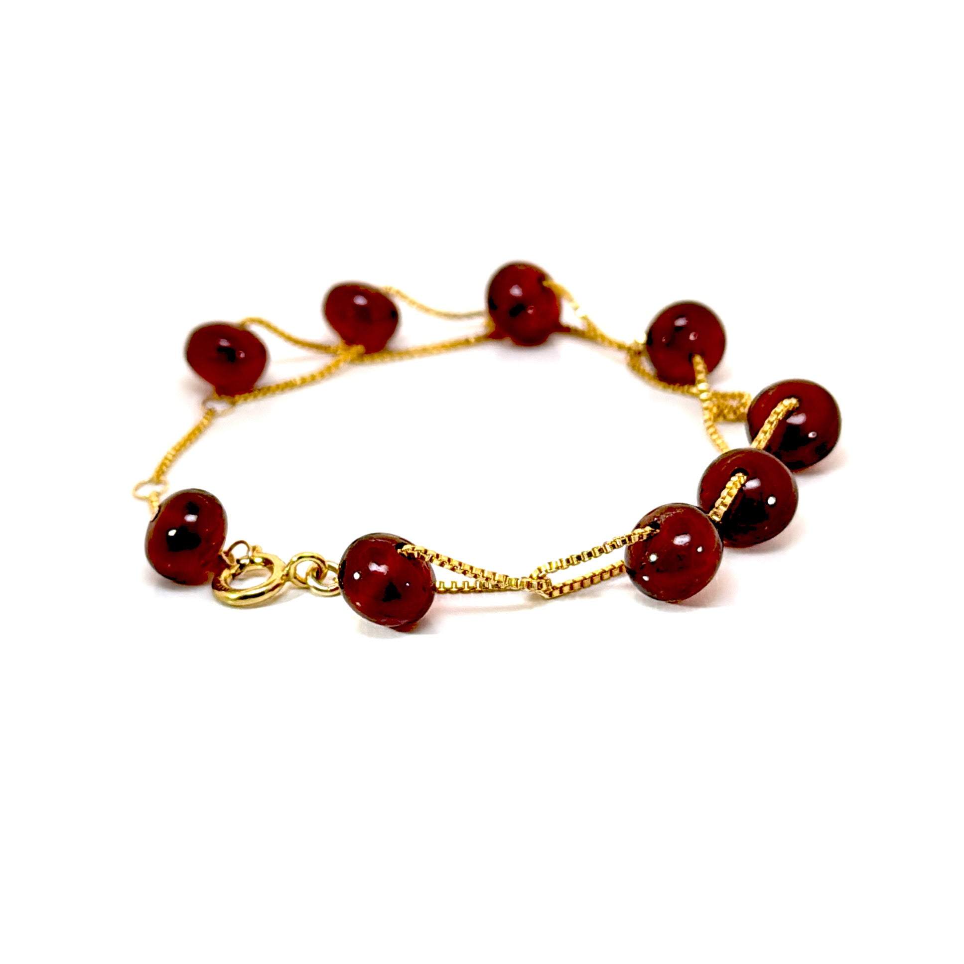 Avery Garnet Bubbly Bracelet
