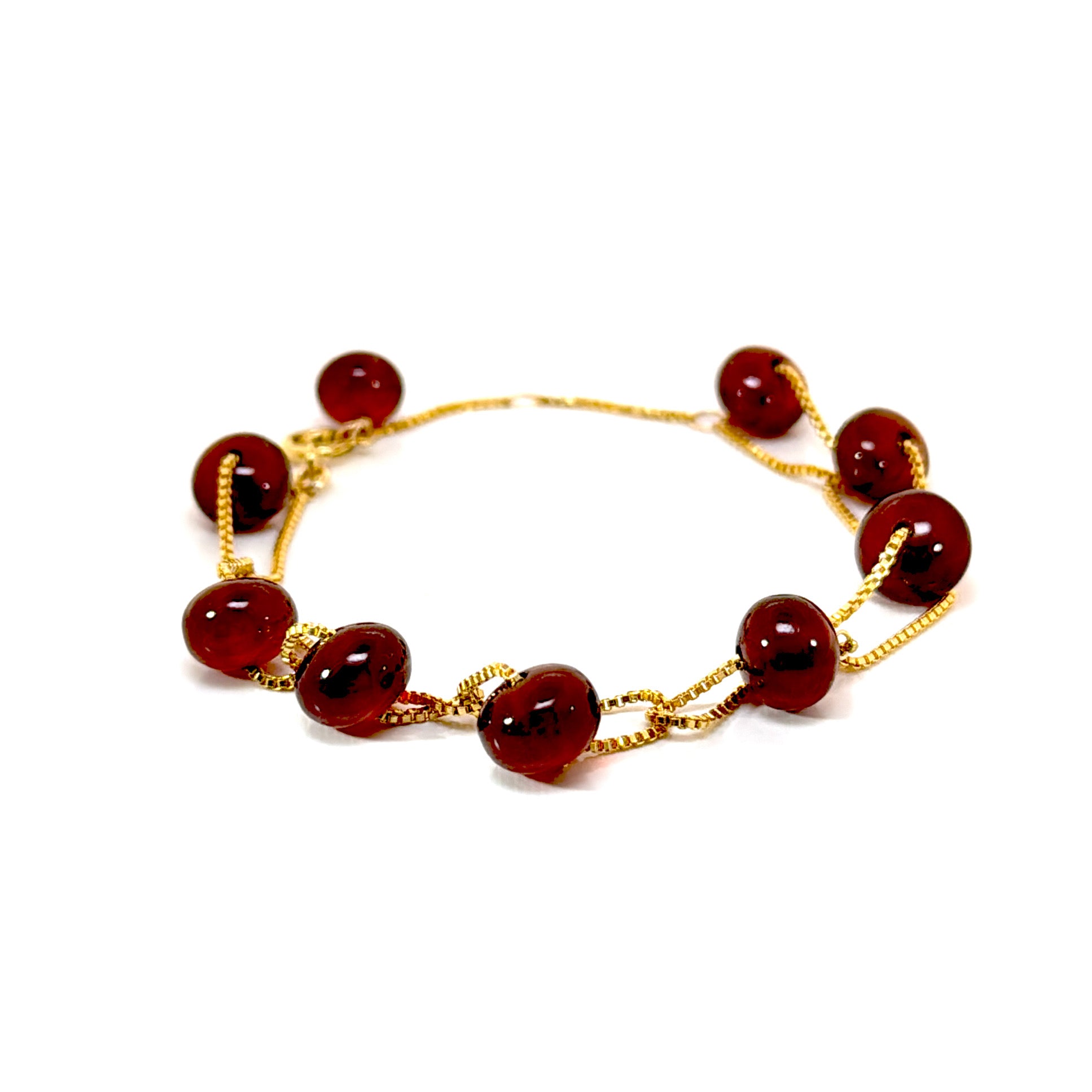 Avery Garnet Bubbly Bracelet