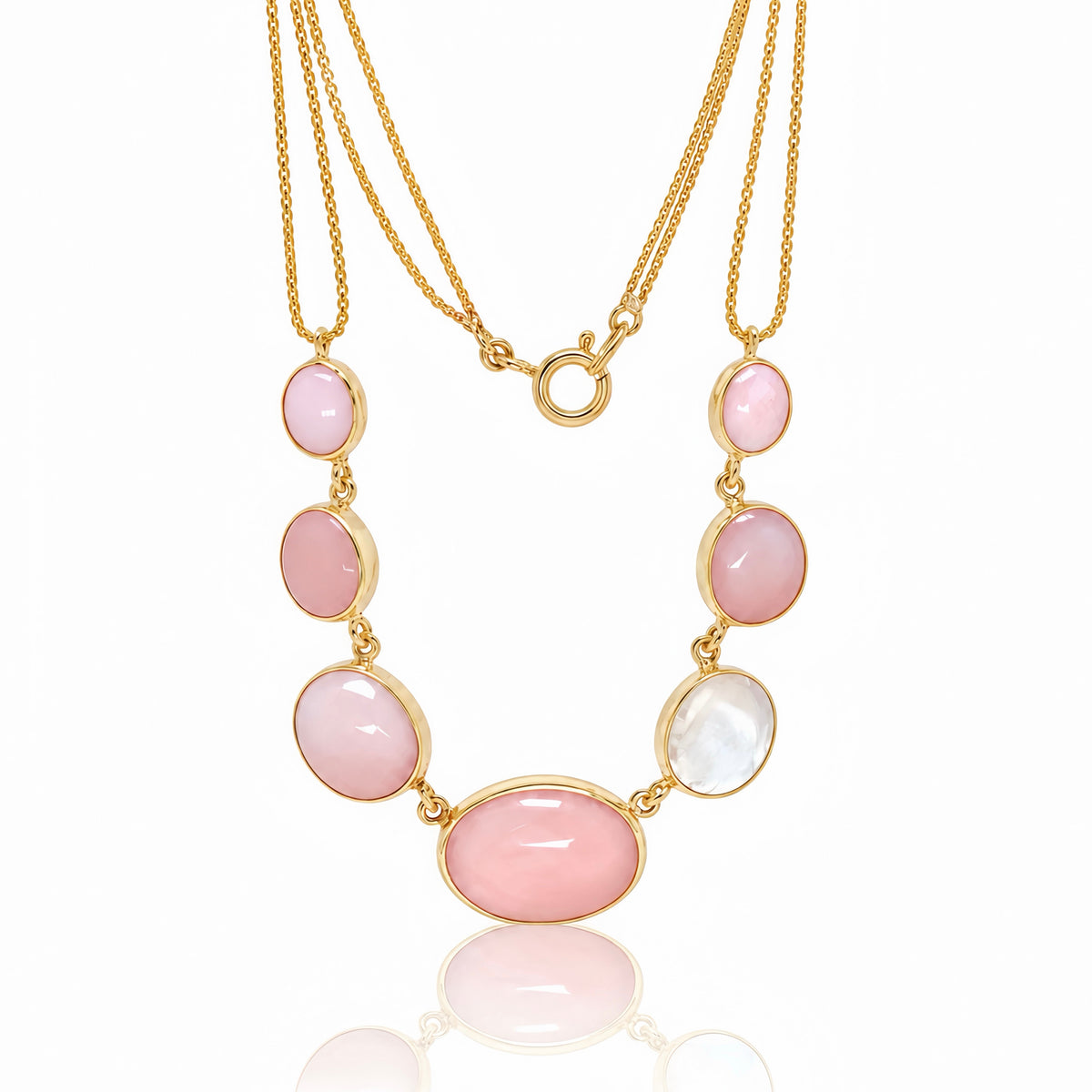 Pink Crush Natural Opal Necklace
