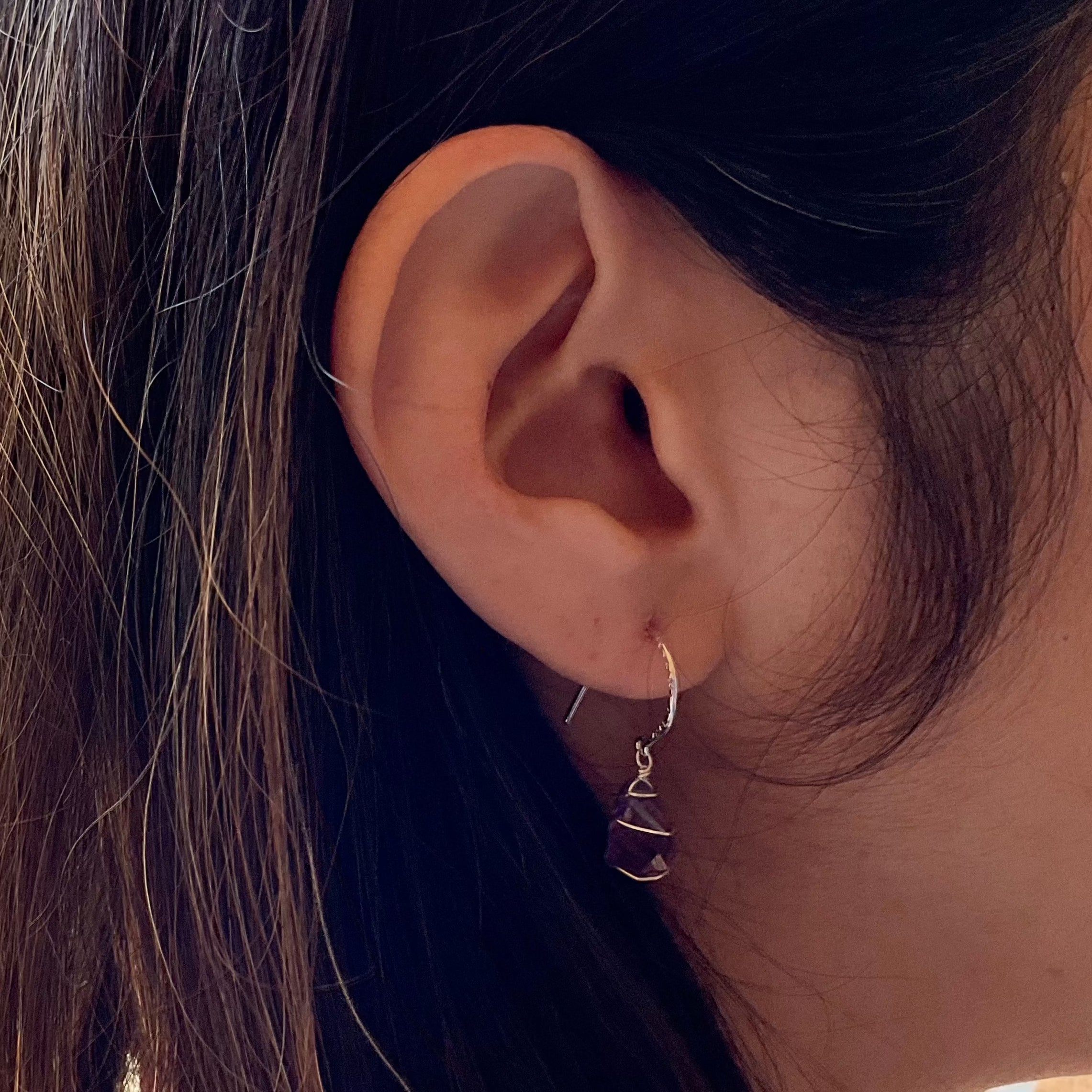 Elsa's Wand Earrings - Purple Amethyst