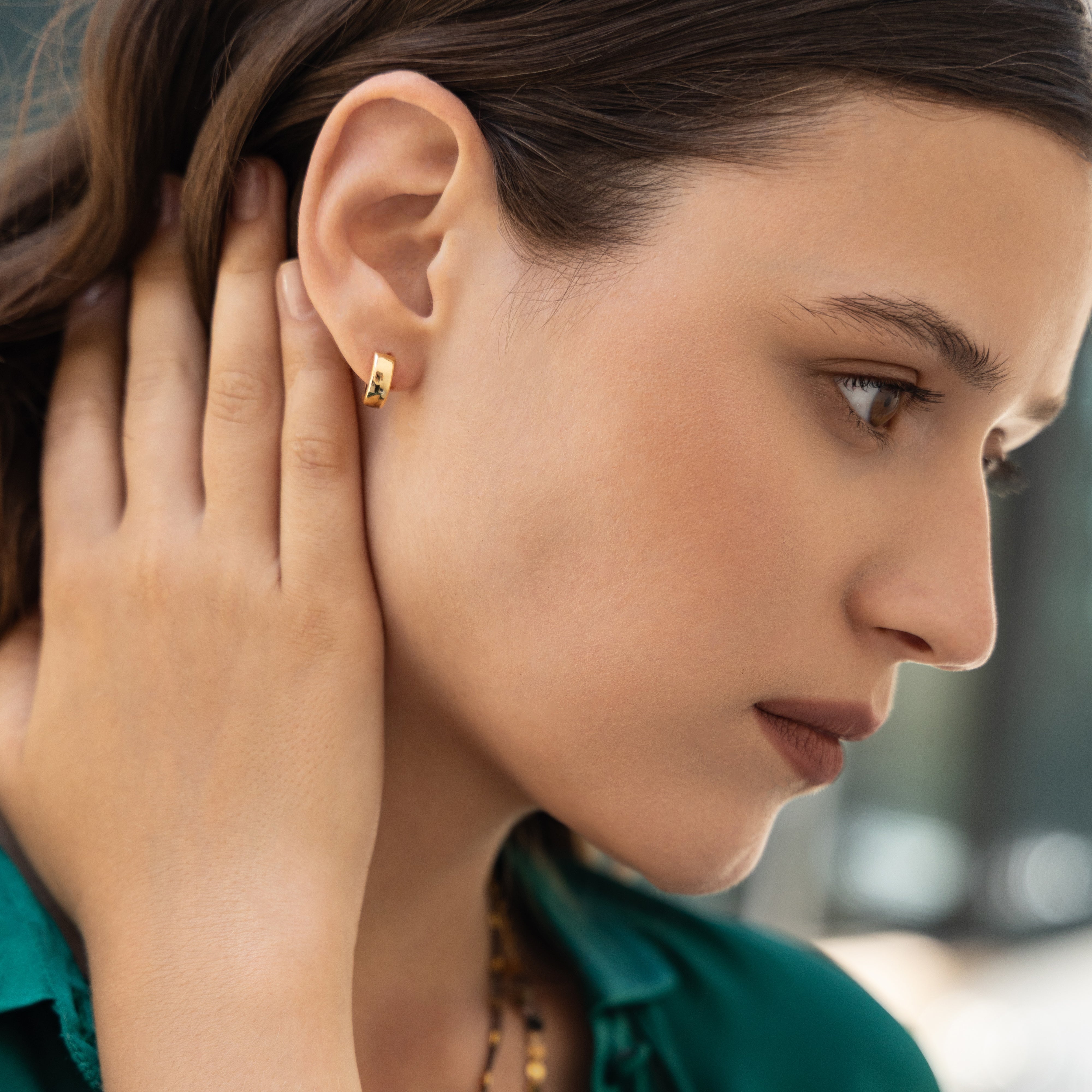 14k Yellow Gold 10mm Hoops