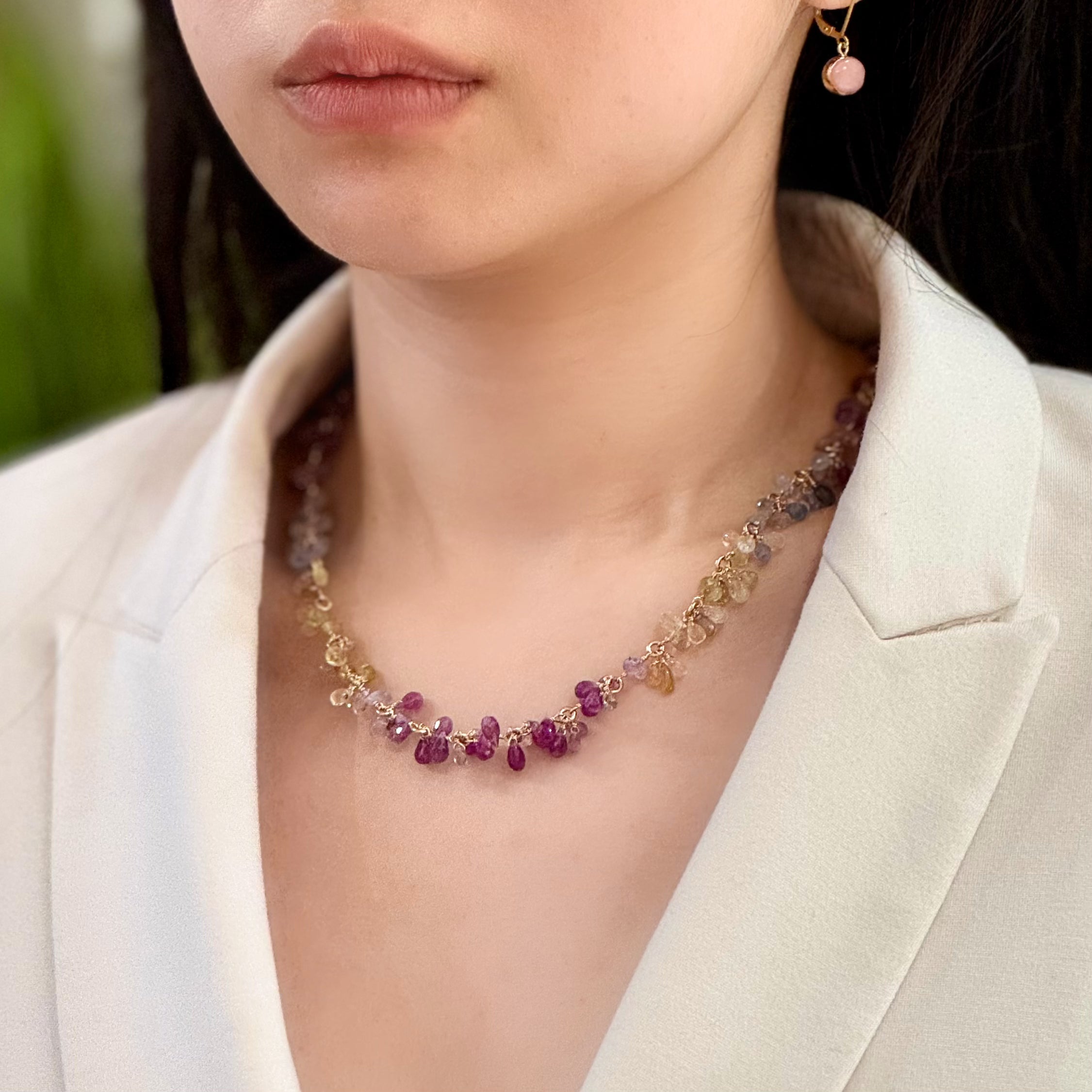 San Francisco Heart Necklace -Sapphire