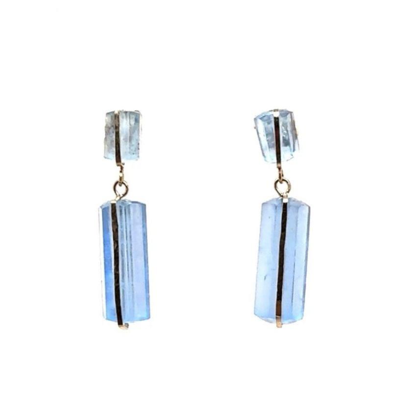 Double Wired Tubular Drop Post Earrings