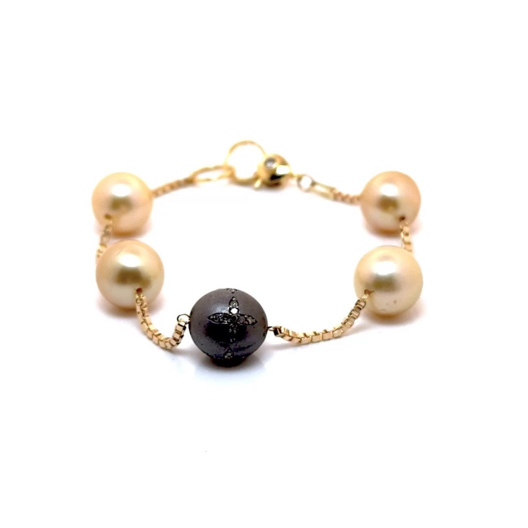 Ava Yellow Tahitian Pearls Bracelet