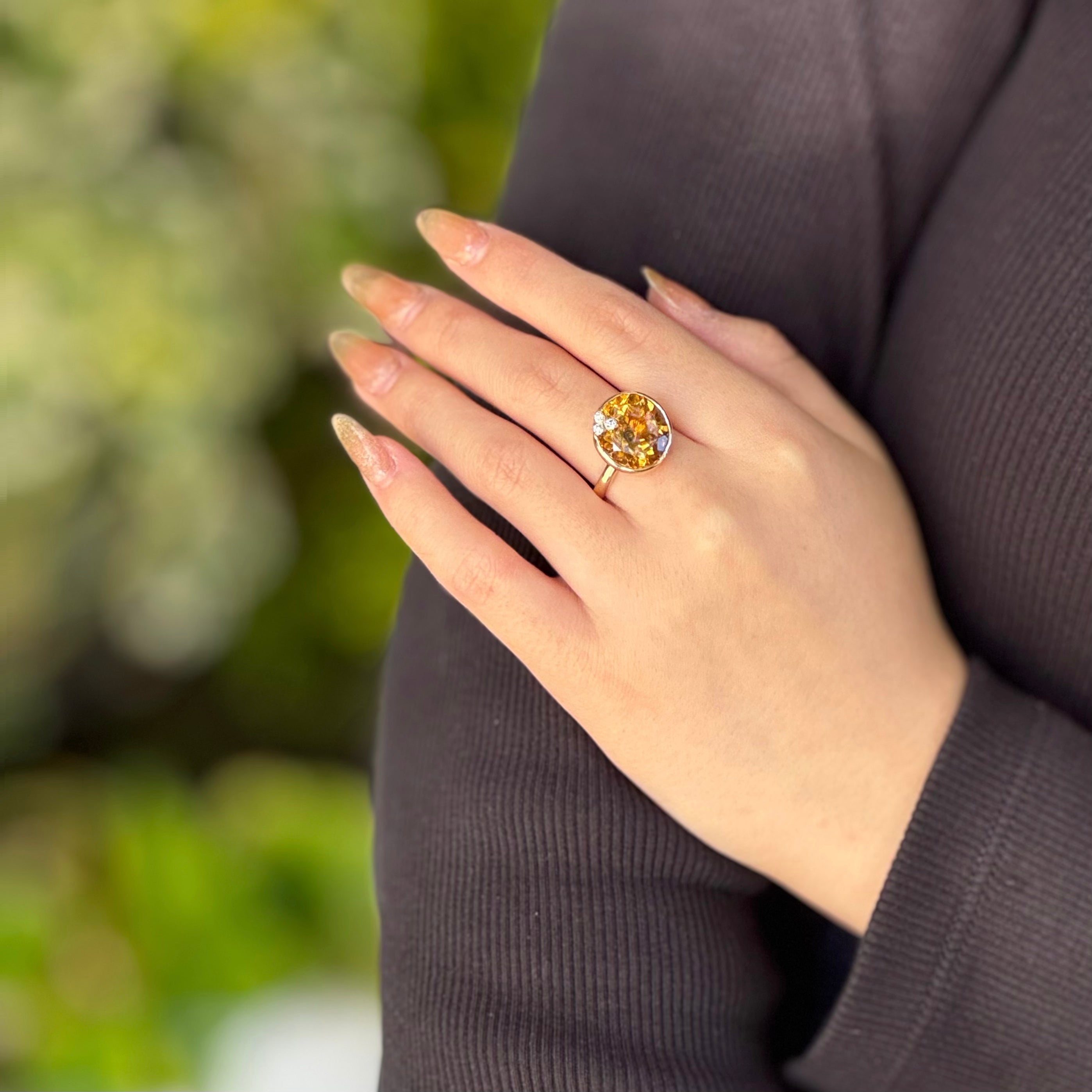 Cynthia Citrine Ring-14K GOLD