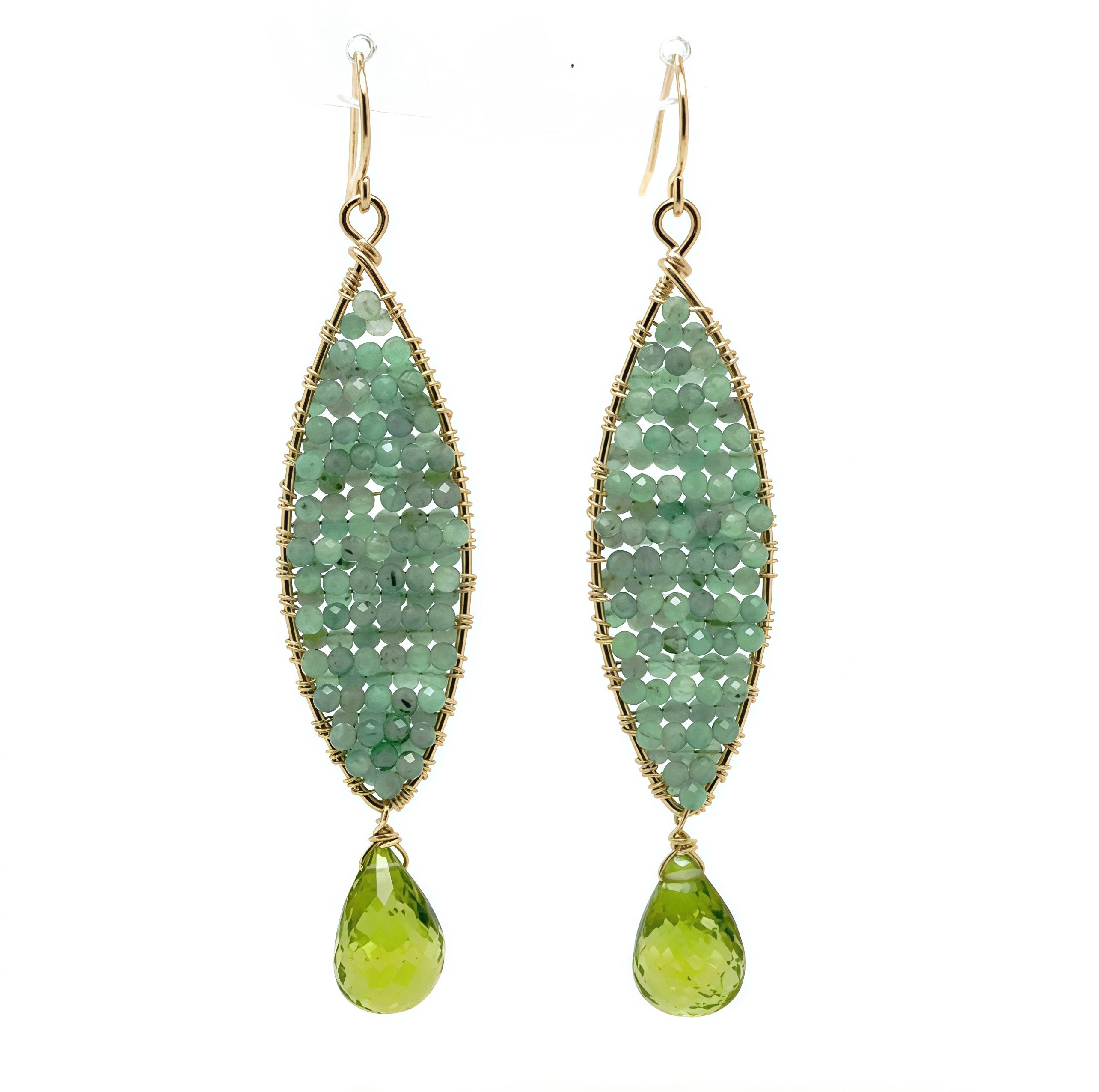 Midnight Moon Aquamarine Earrings