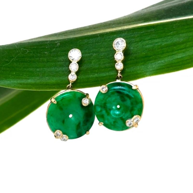 Jade donut earrings sales