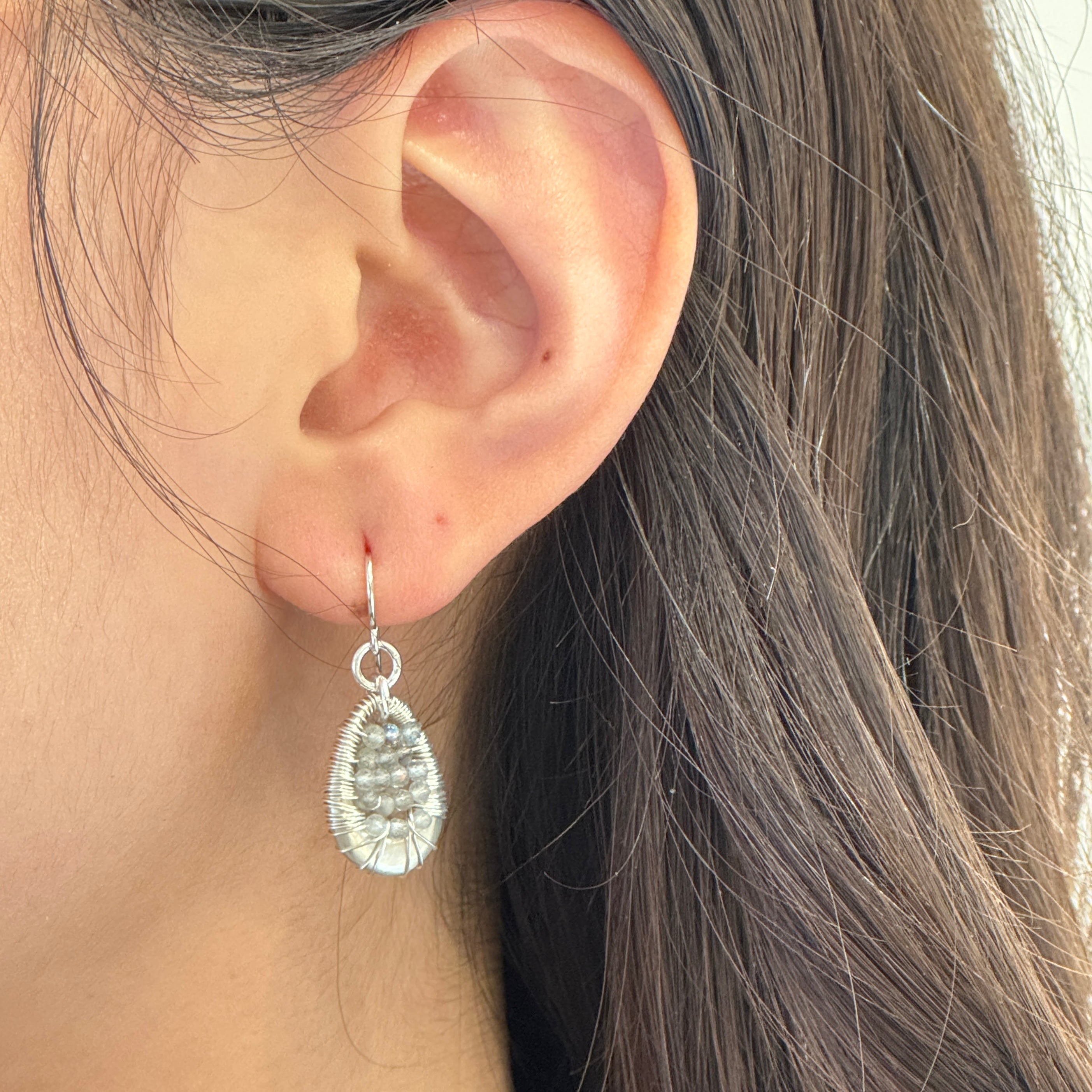 Mini Nopa Earrings - silver