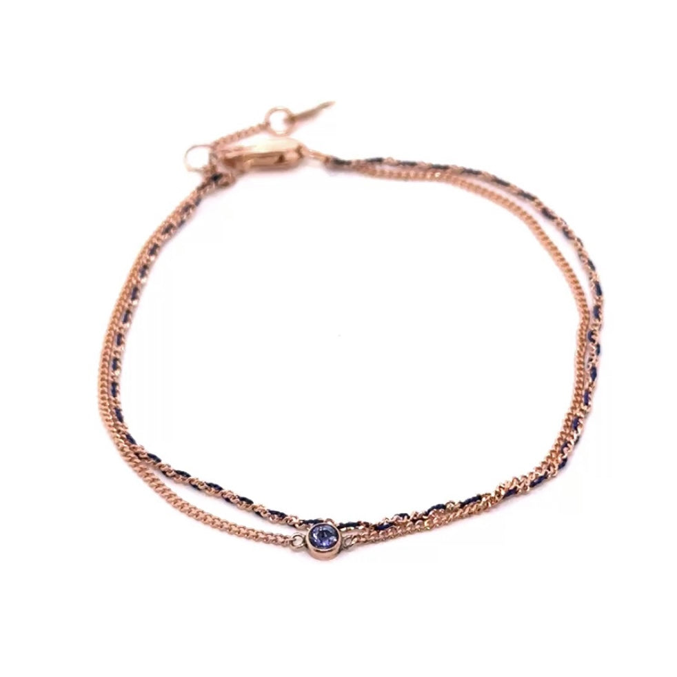 Double Pop Of Color Strands Bracelet 14k
