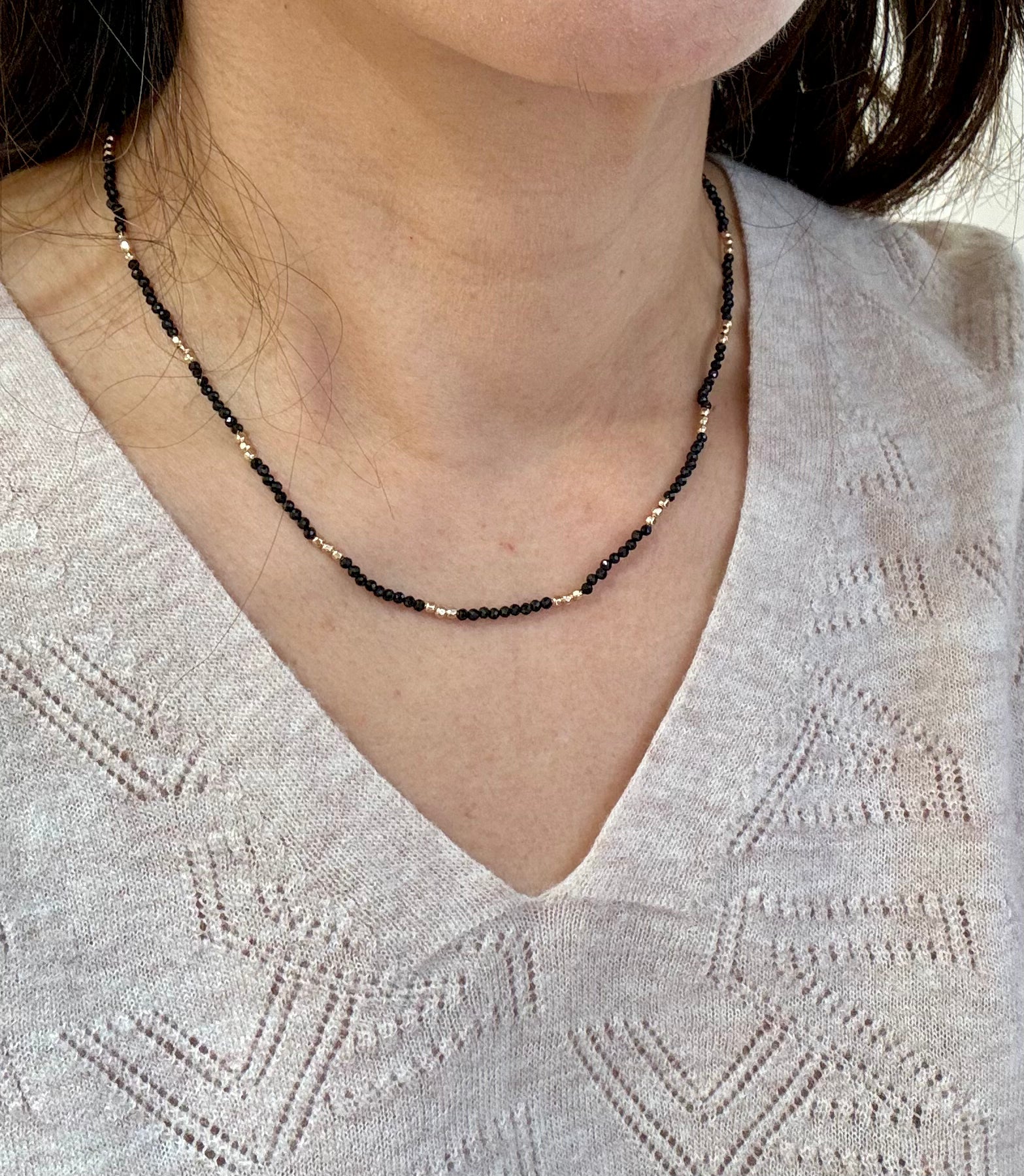 Little Black Spinel Necklace
