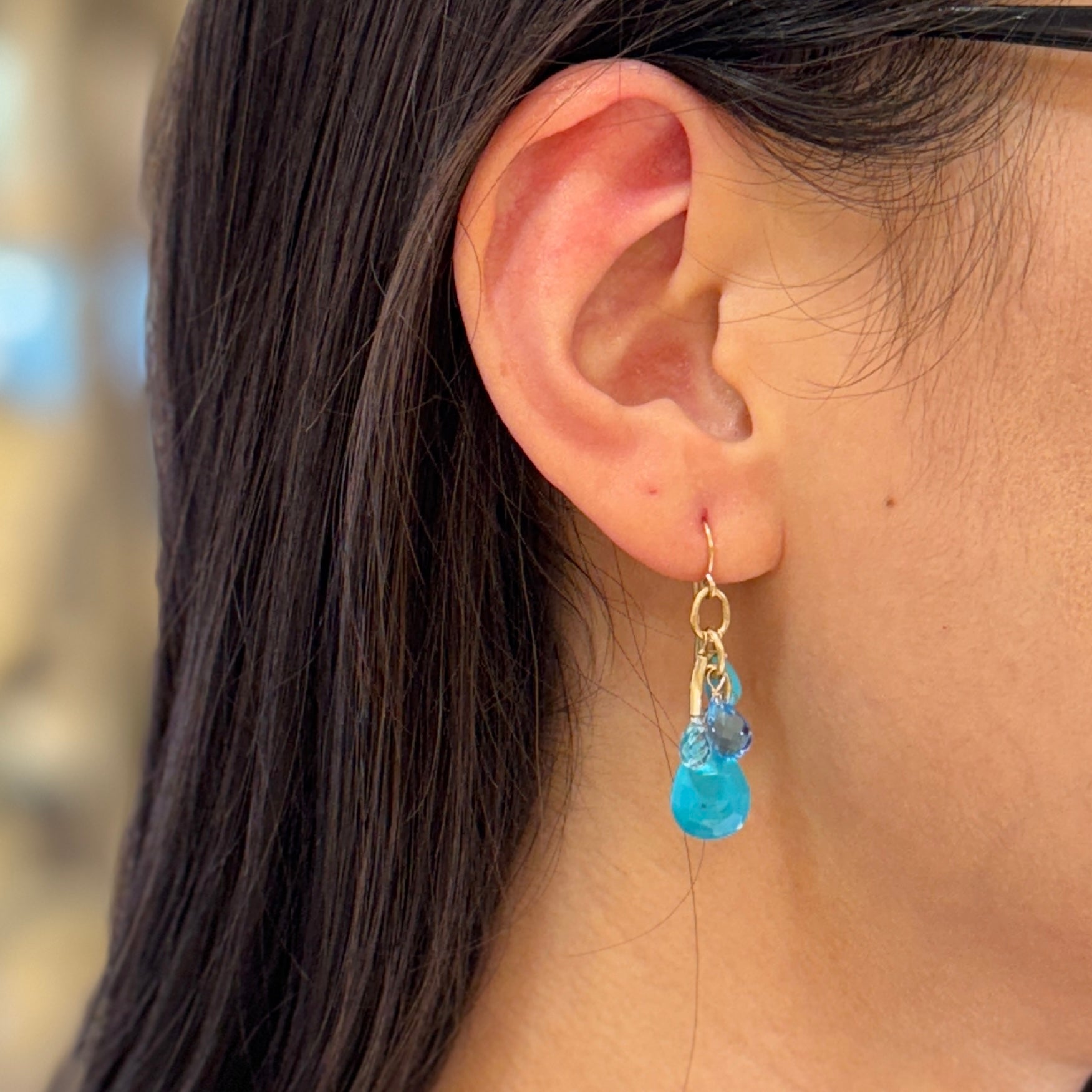 Love In Blue Turquoise Earrings