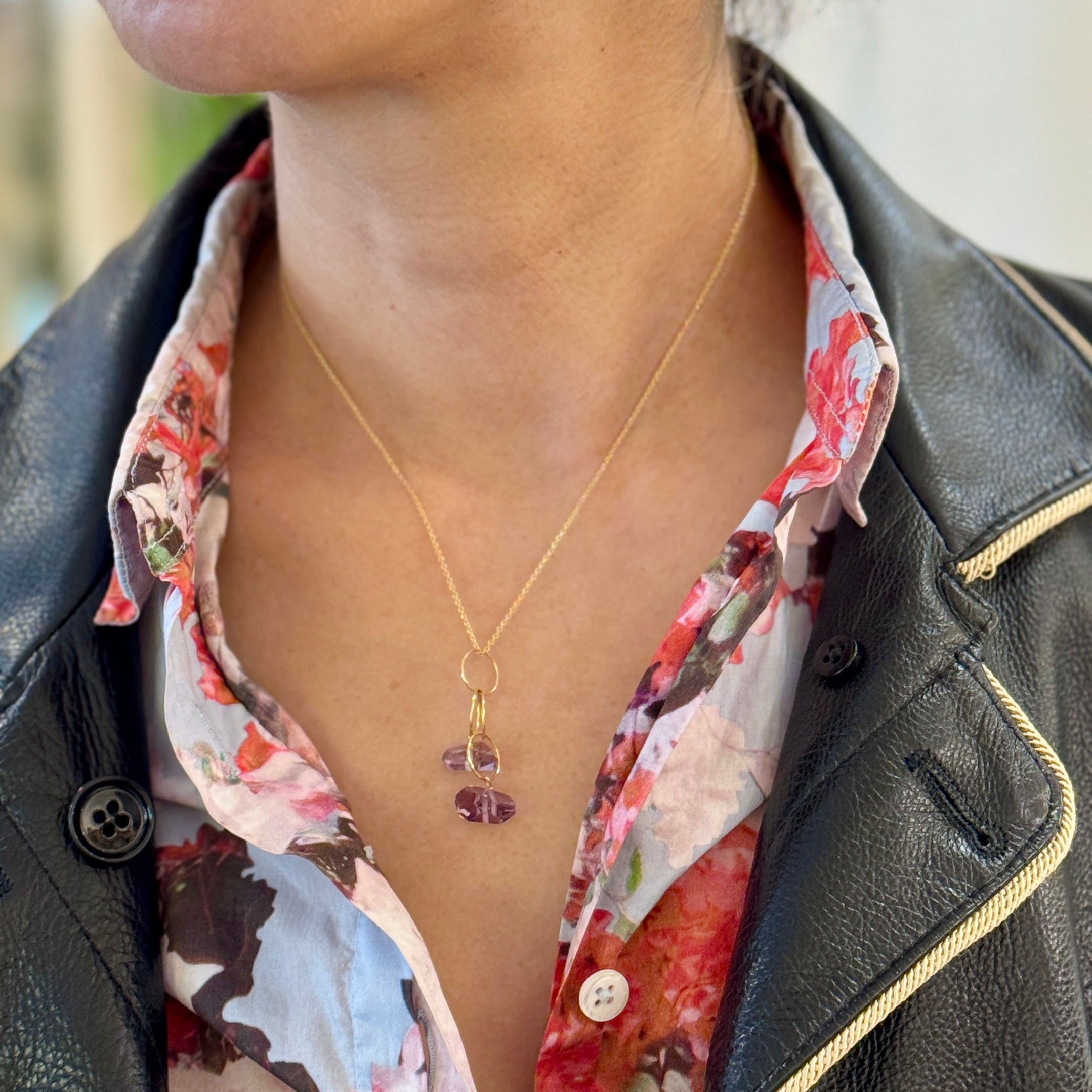 Dew Drop-Labradorite or Amethyst
