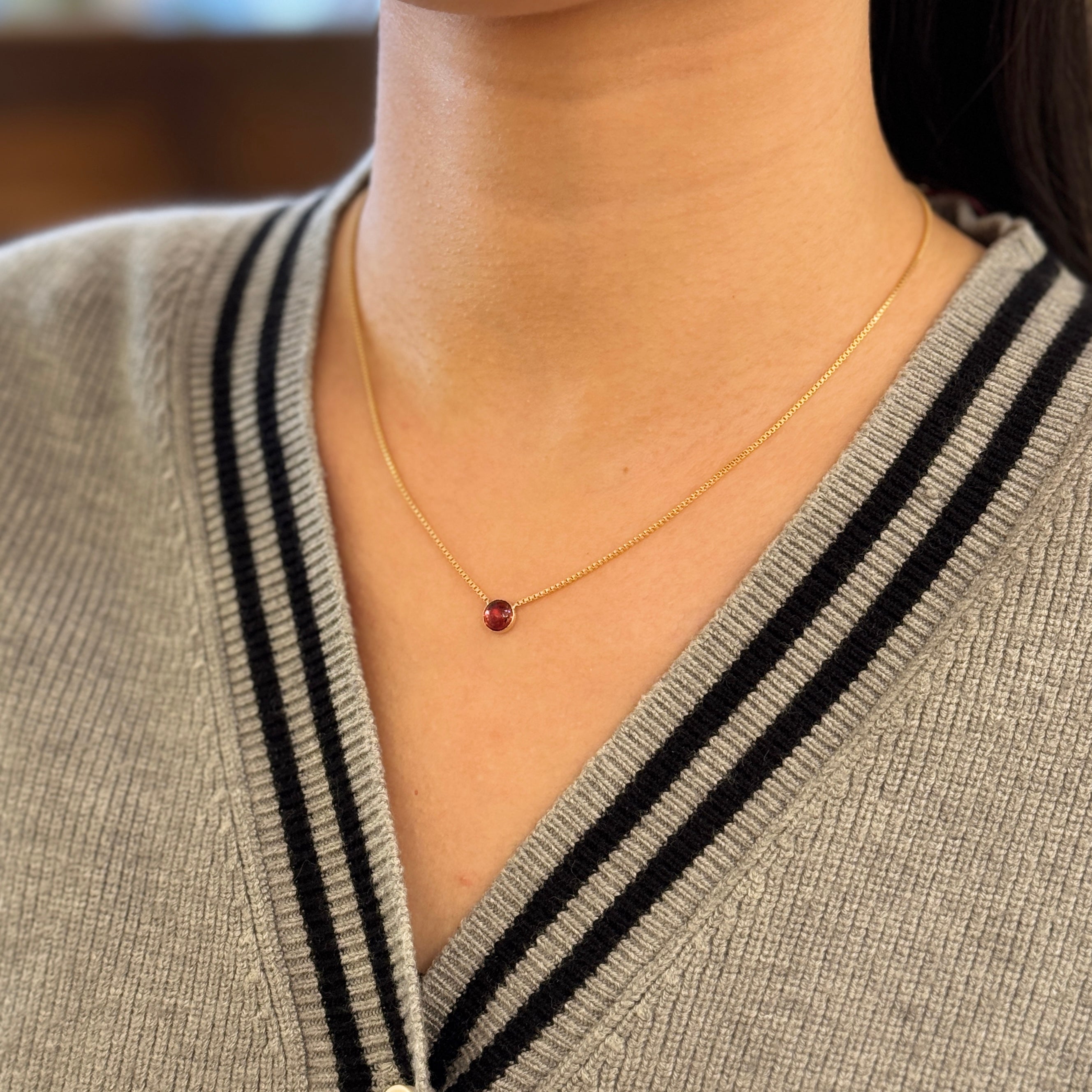 Petite Gem Dot Necklace