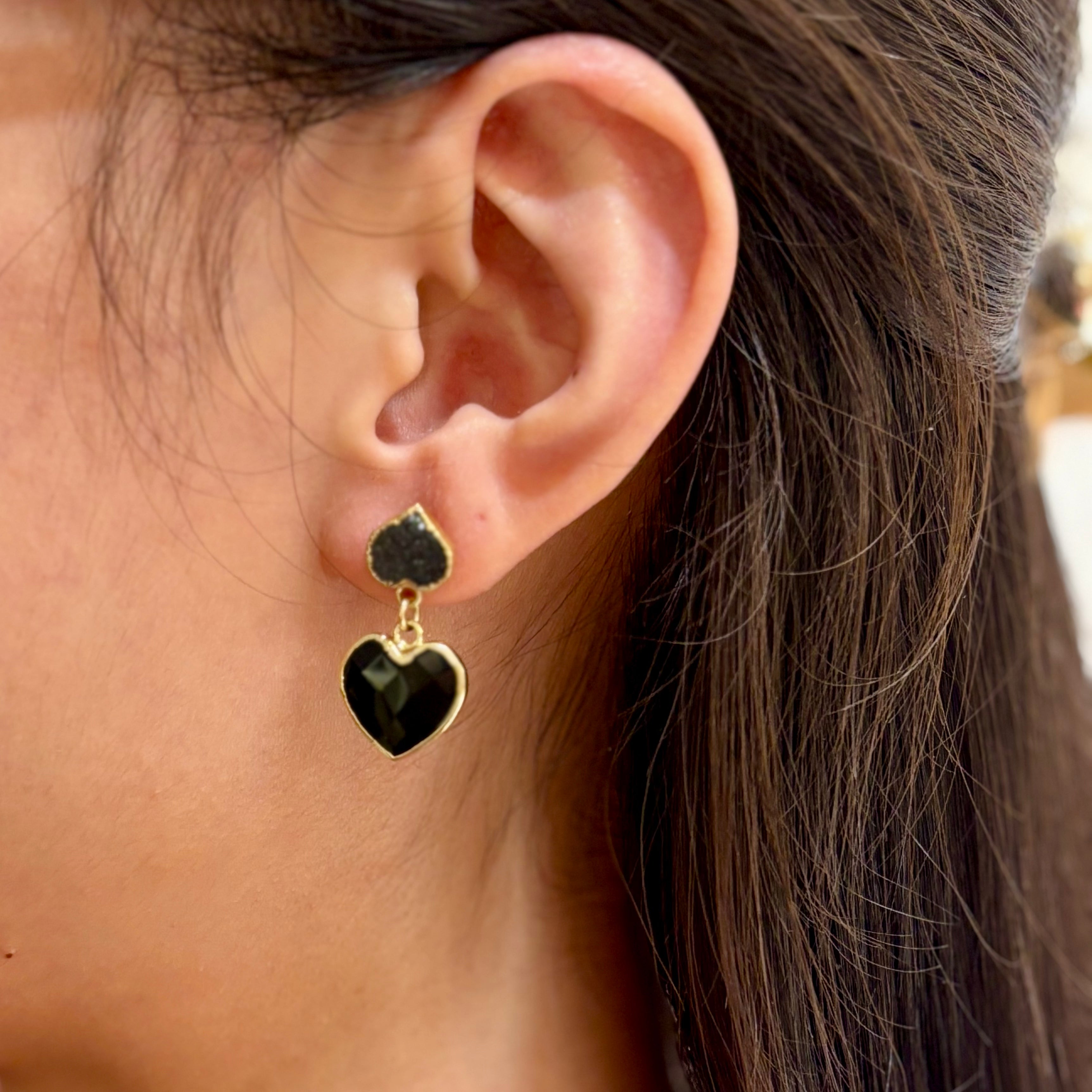 Kate Double Heart Earrings