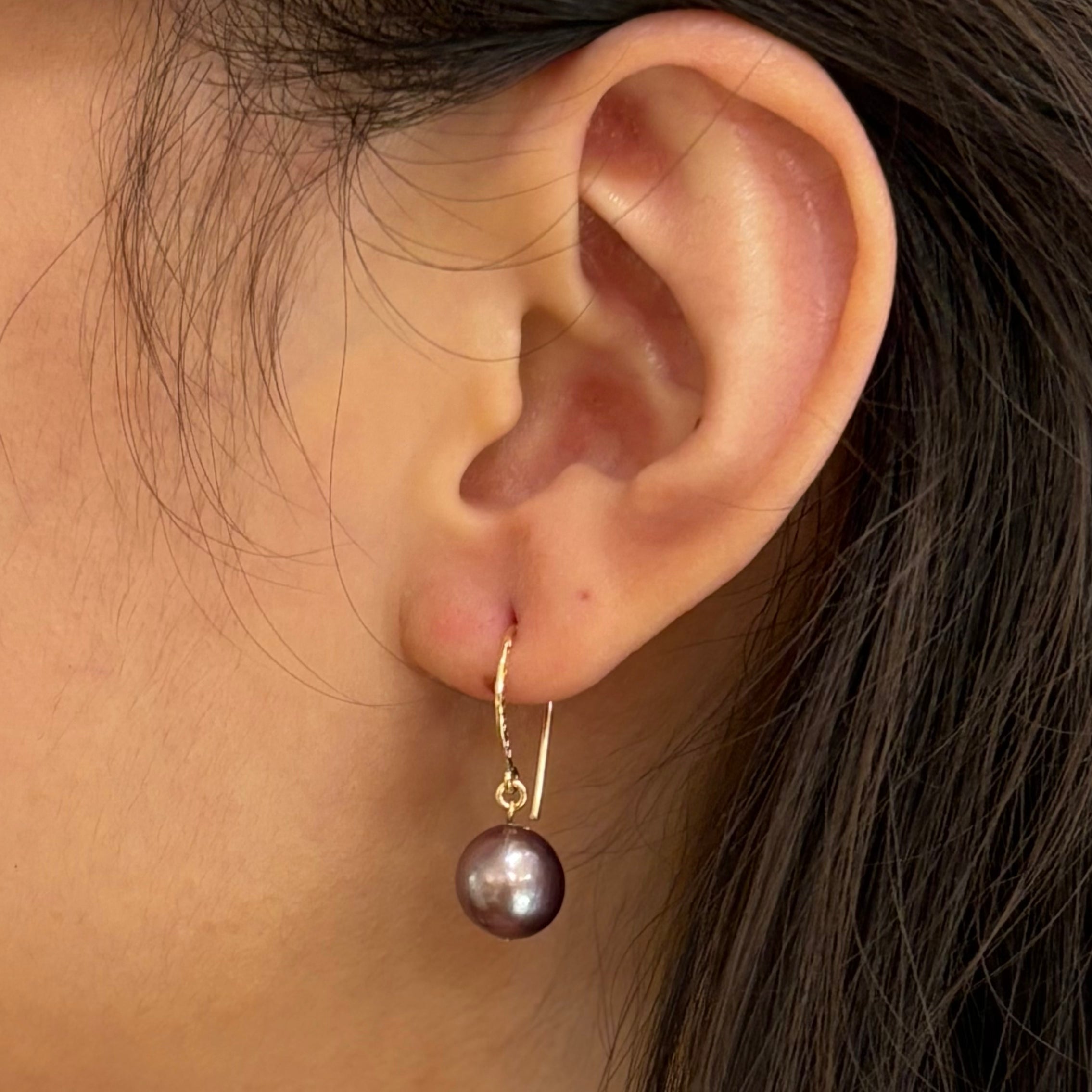 Tahitian Pearl Long Island Earrings II