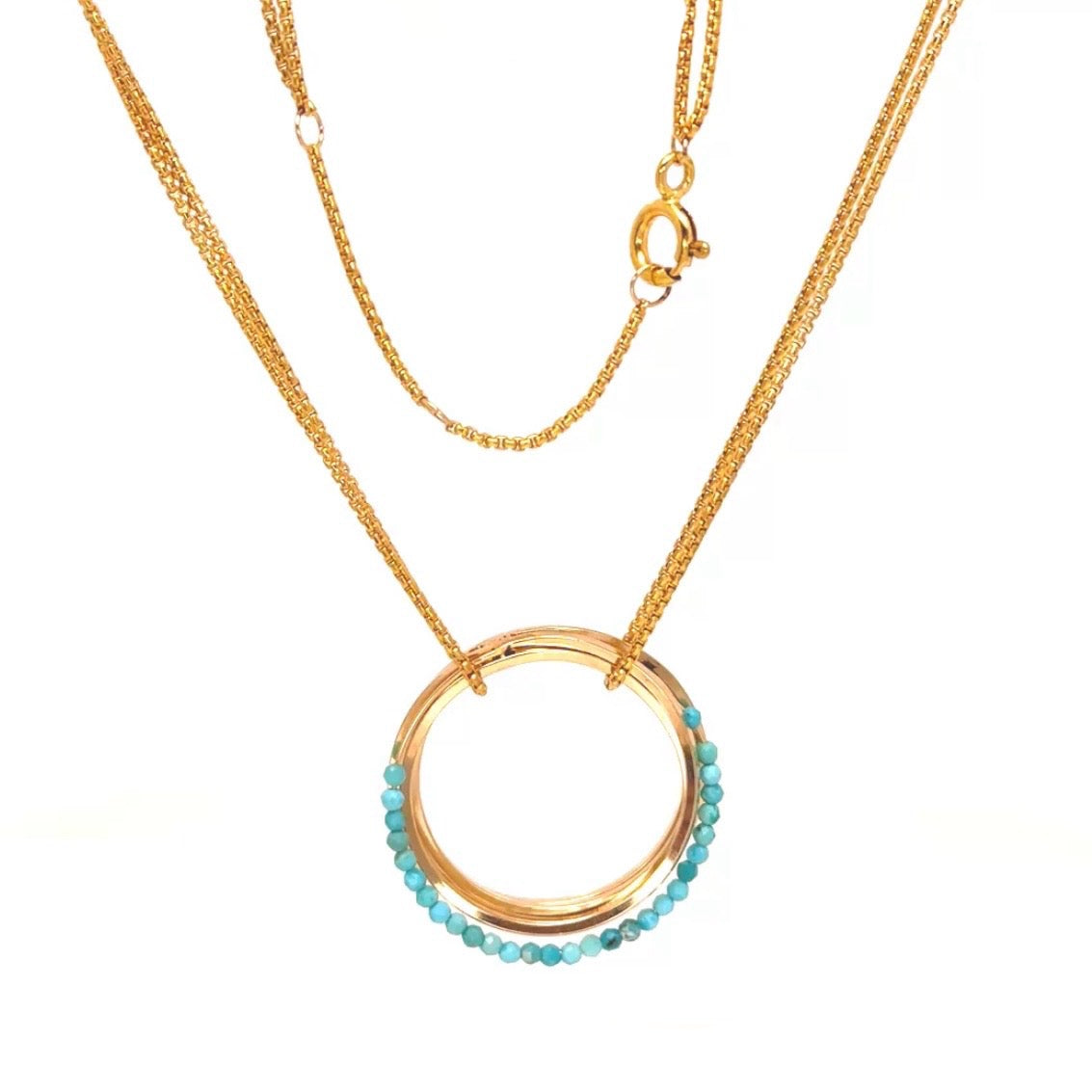Mia Gem Multi Hoops Pendant Necklace