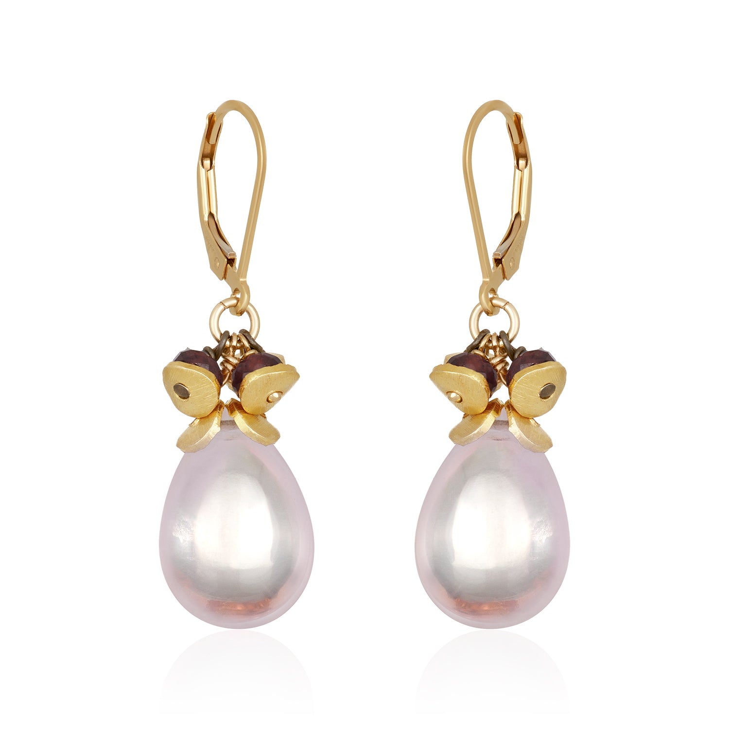 Earrings Of Lakshmi - Rose Quartz