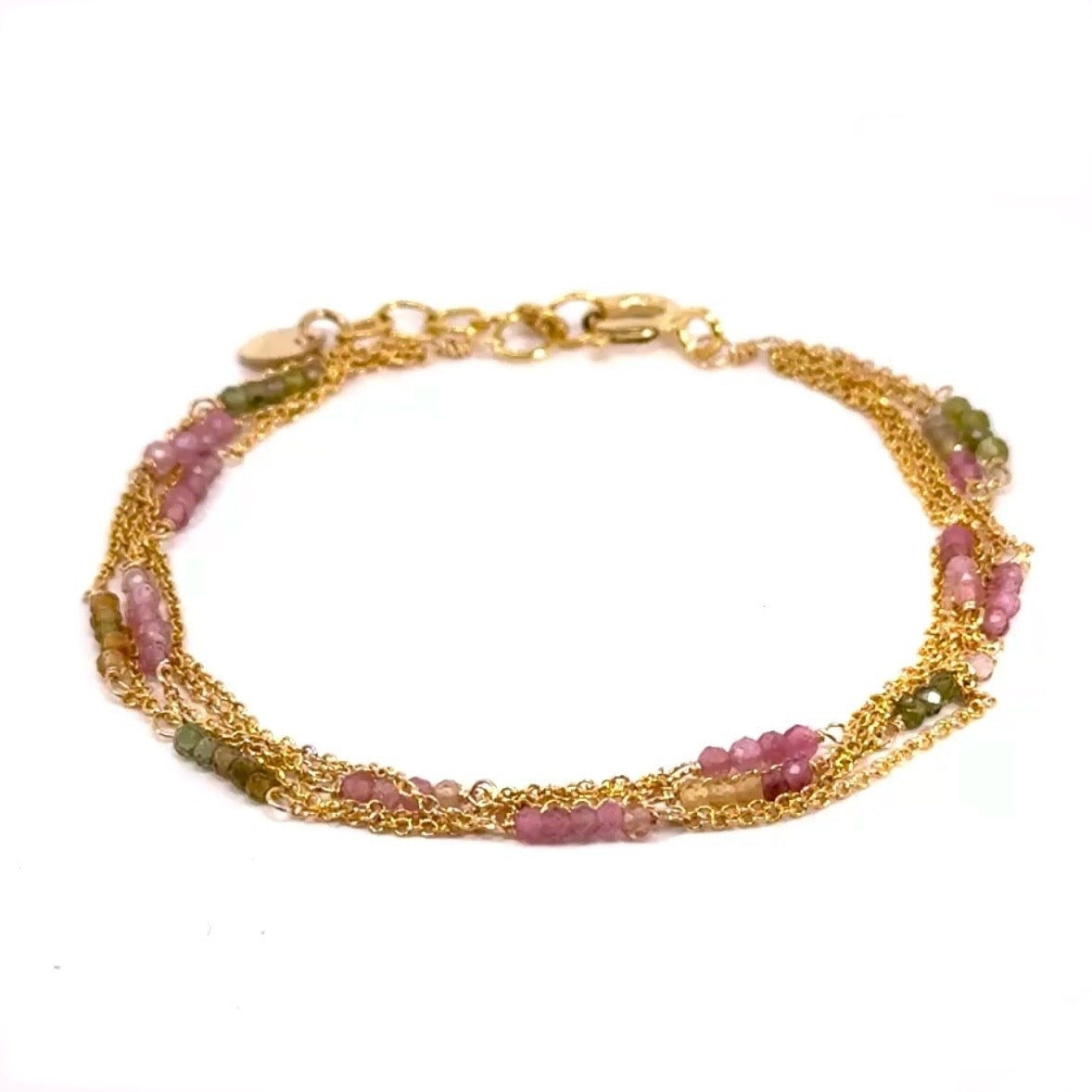 Ombre Beaded Gem Multi Strand Bracelet
