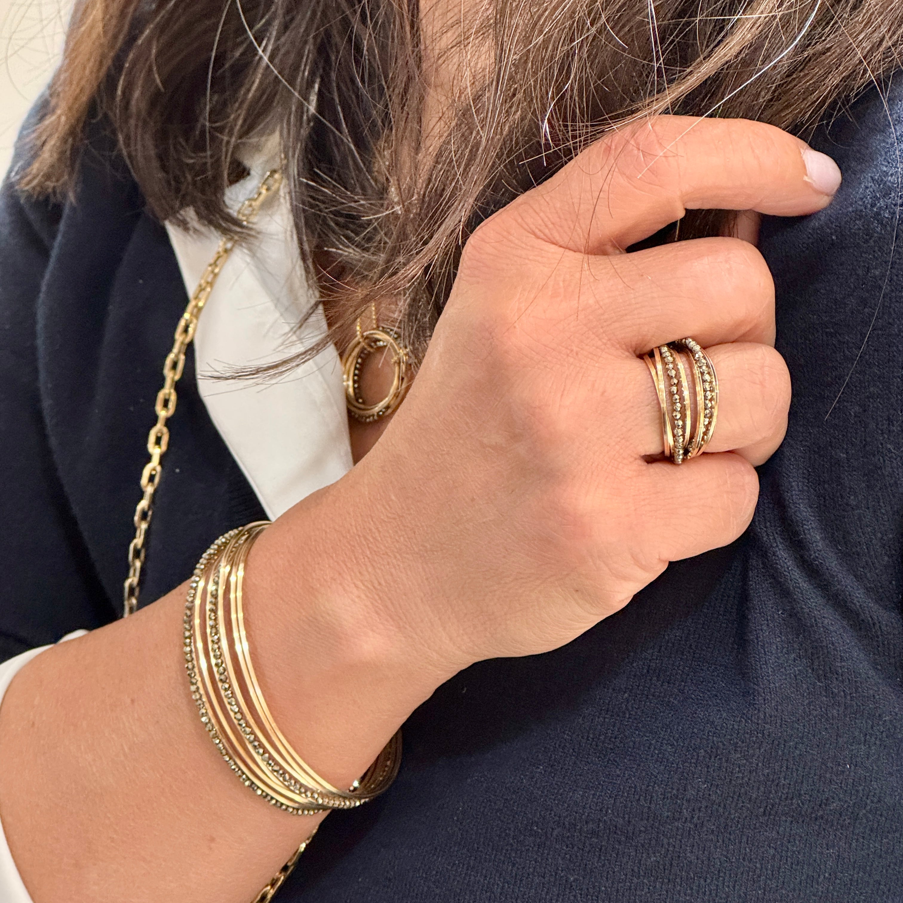 Mia Multi Hoops Gem Ring