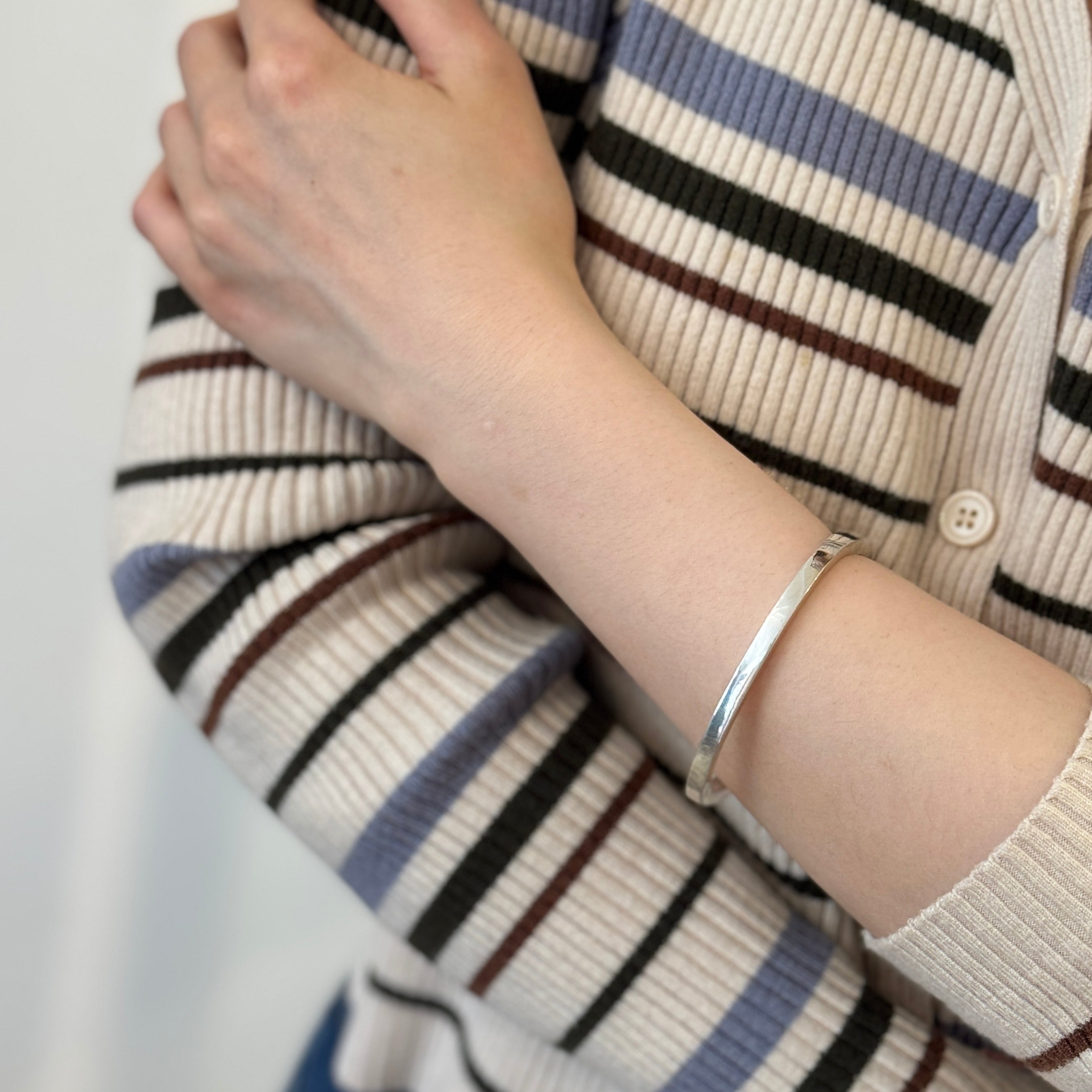Square Sterling Silver Bangle