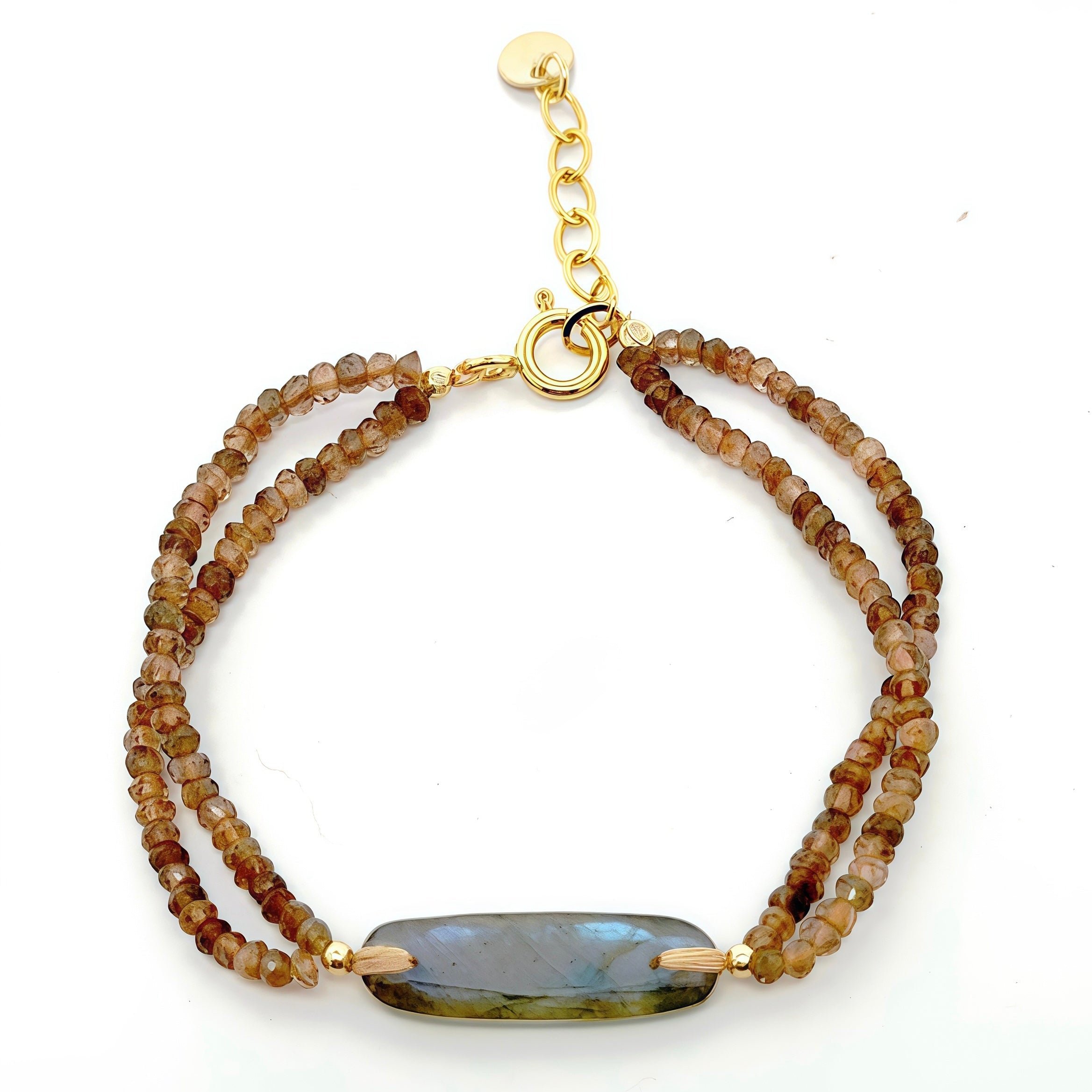 Bonnie Labradorite Slab Double Strands Bracelet