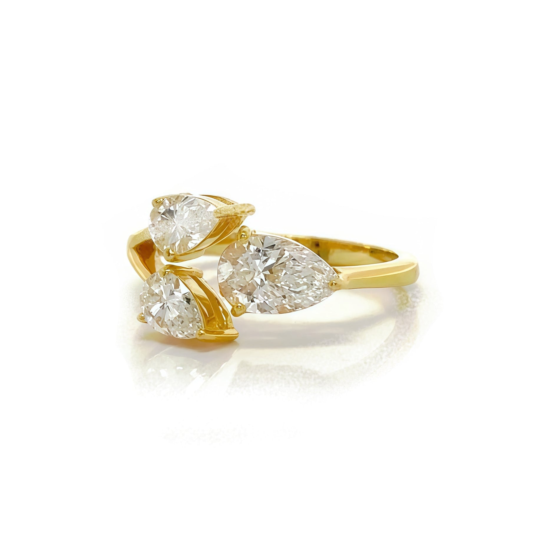 Trillium Lab Grown Diamond Ring-Gold Plated