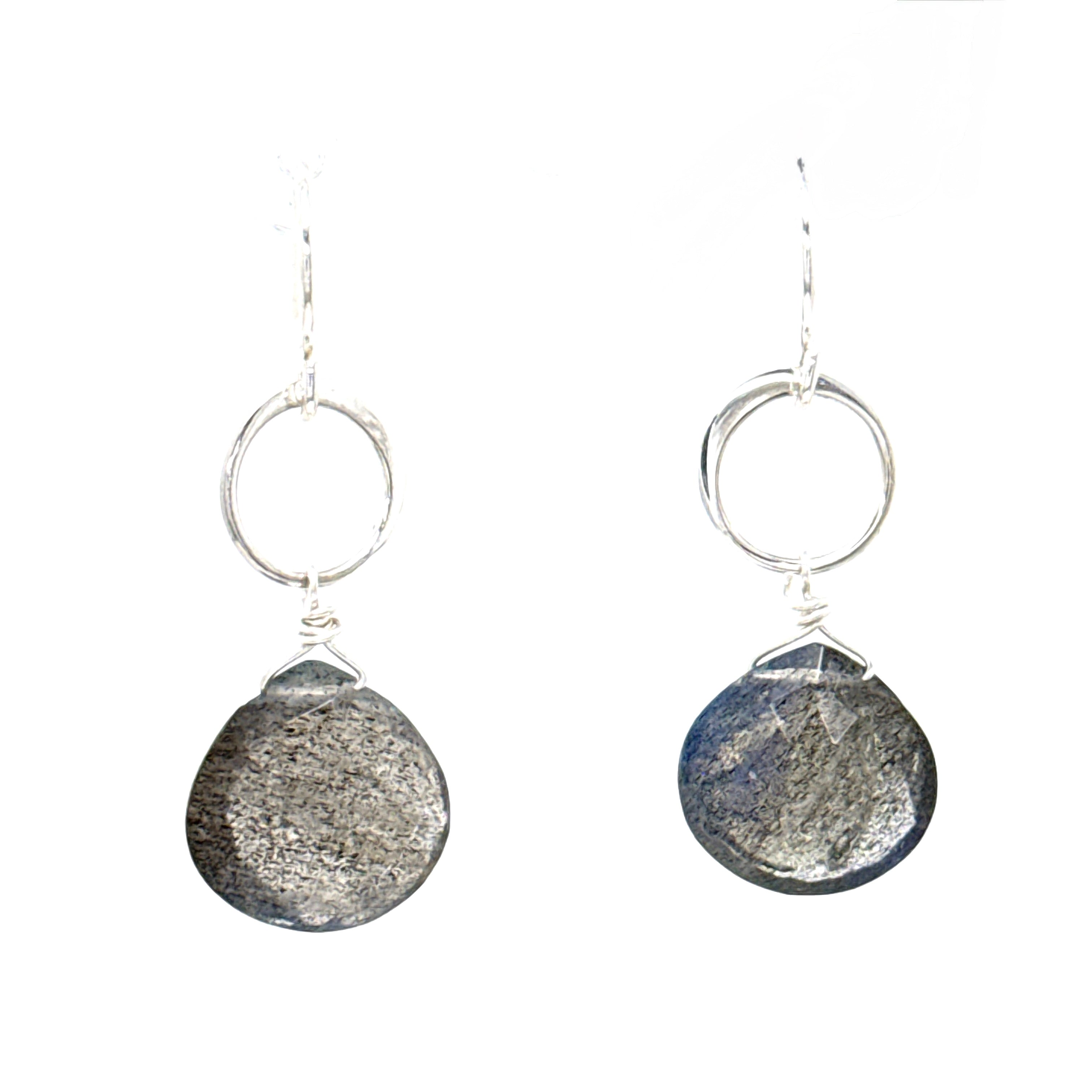 Blue Moon Gem Silver Earrings