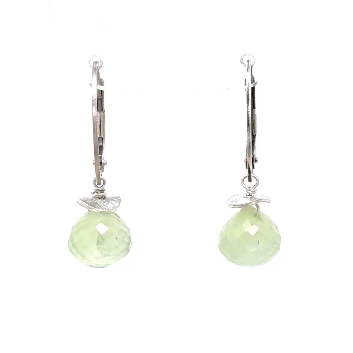 Sunday Morning Silver Earrings - Prehnite