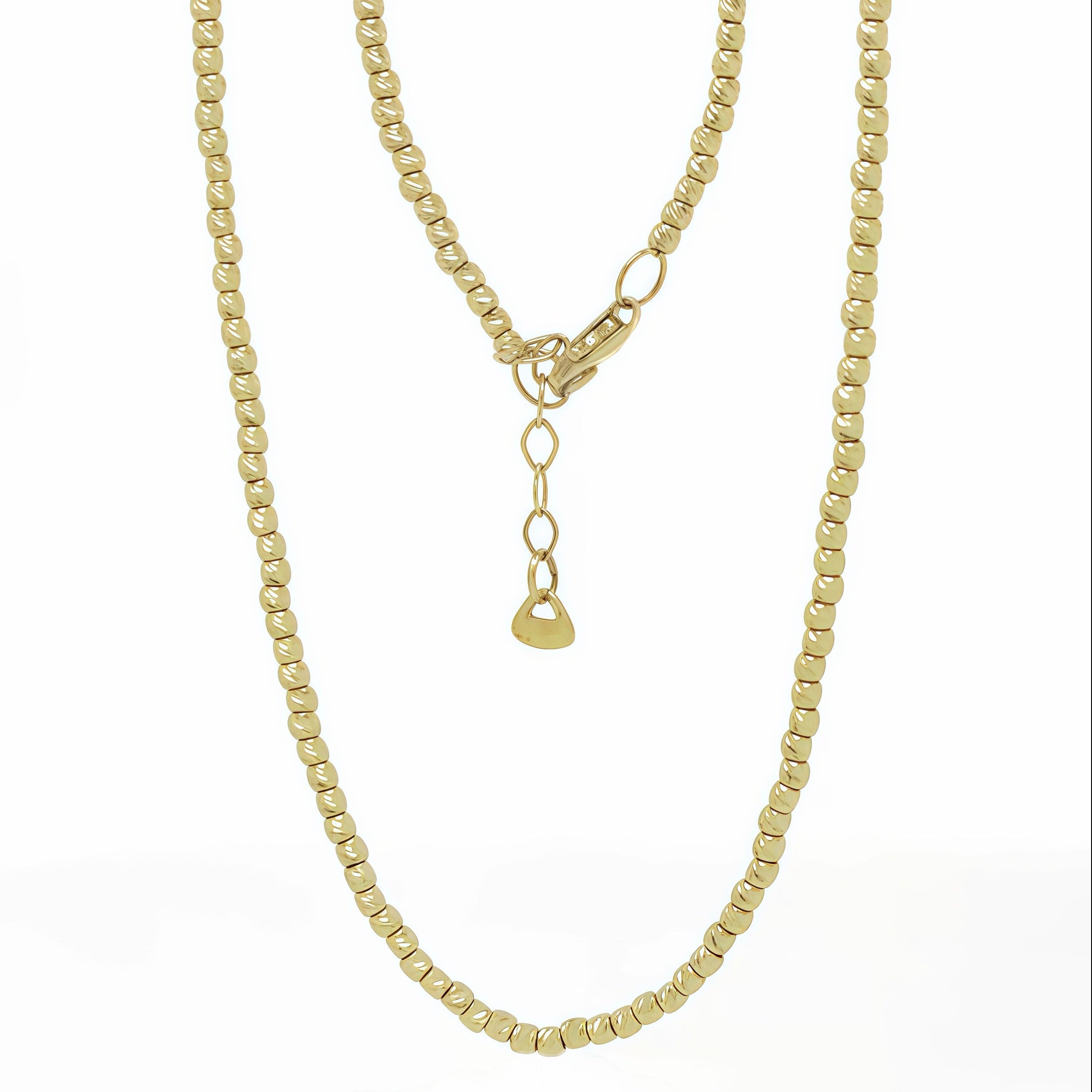 Diamond Cut 14k Gold Beads Chain