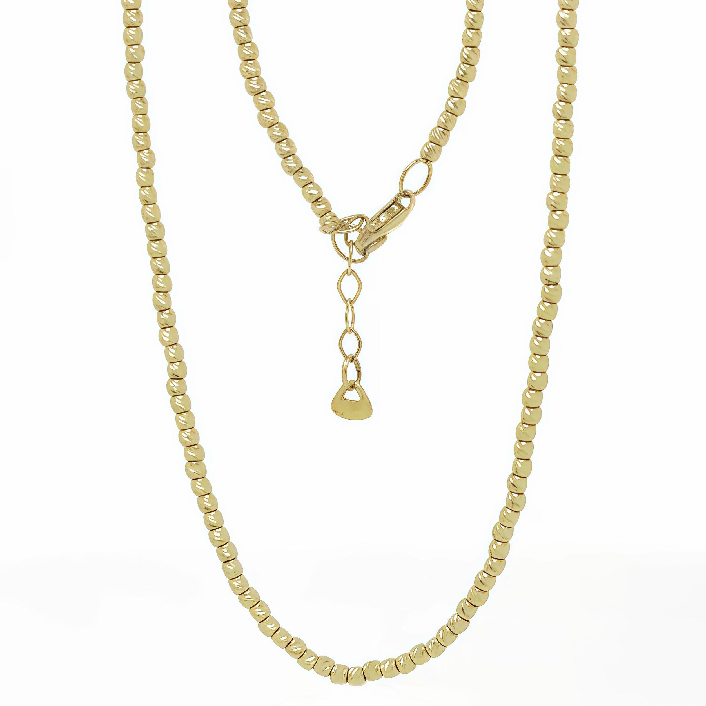 Diamond Cut 14k Gold Beads Chain