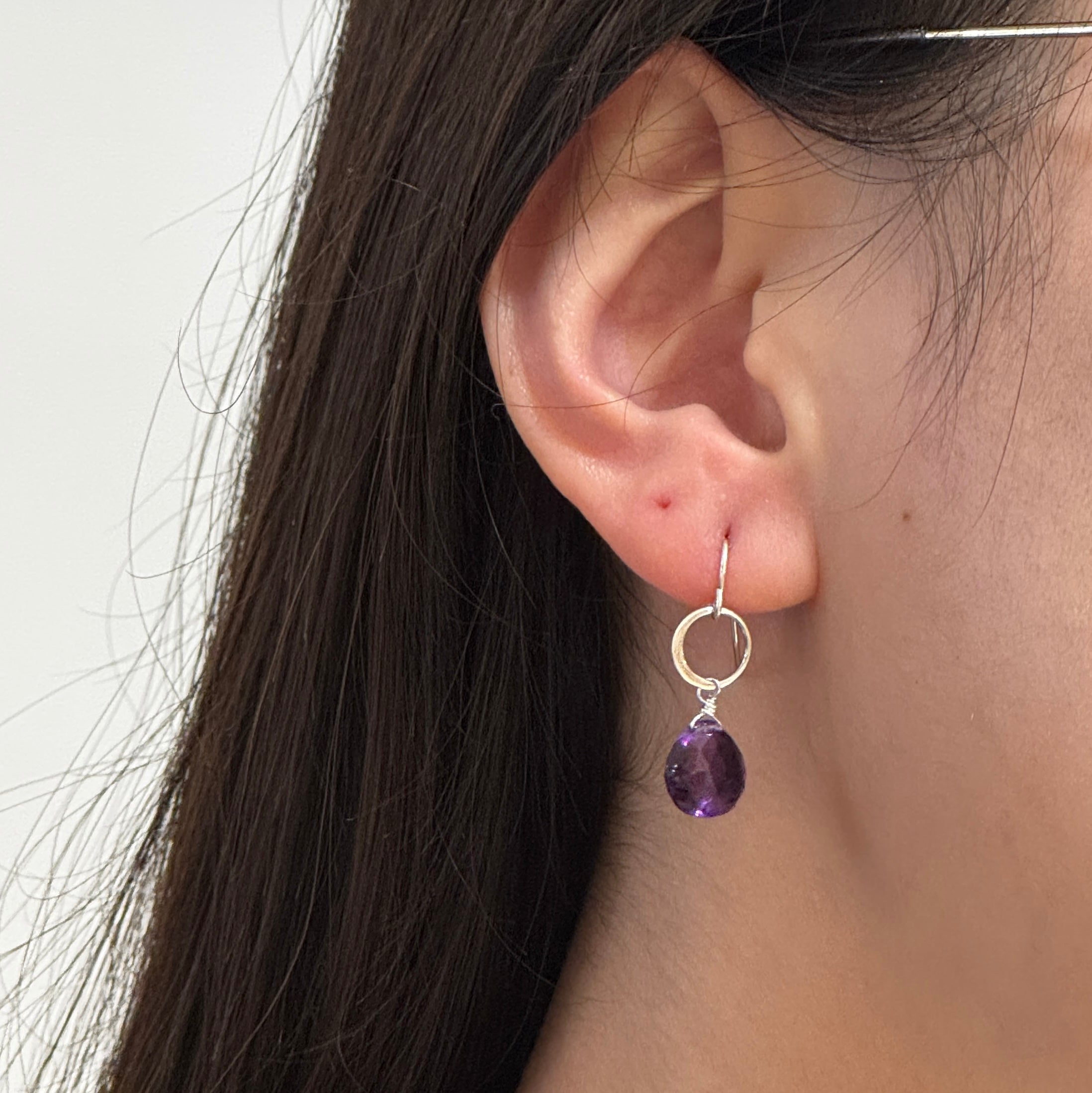 Blue Moon Gem Silver Earrings