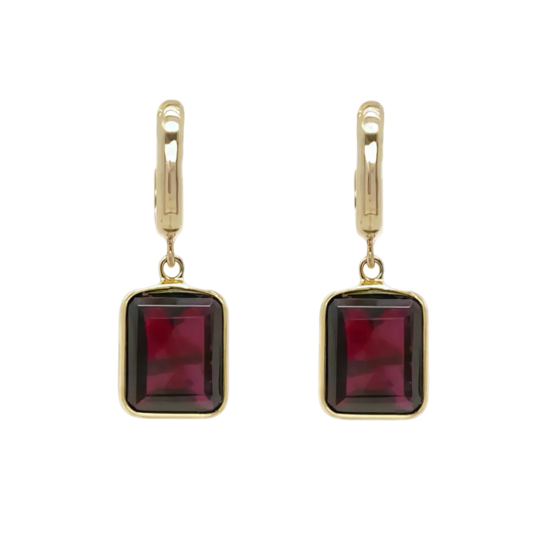 Rectangle Gem Drop With Rectangle Hoops