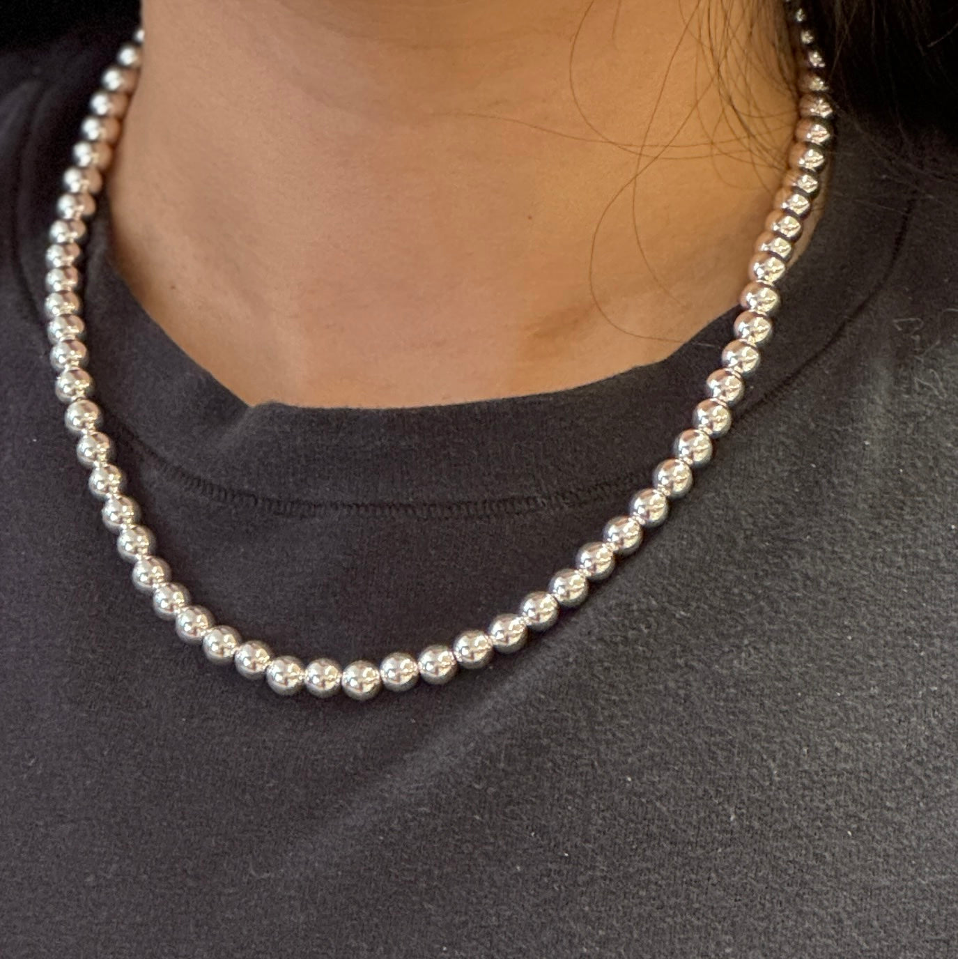 Silver Ball Necklace