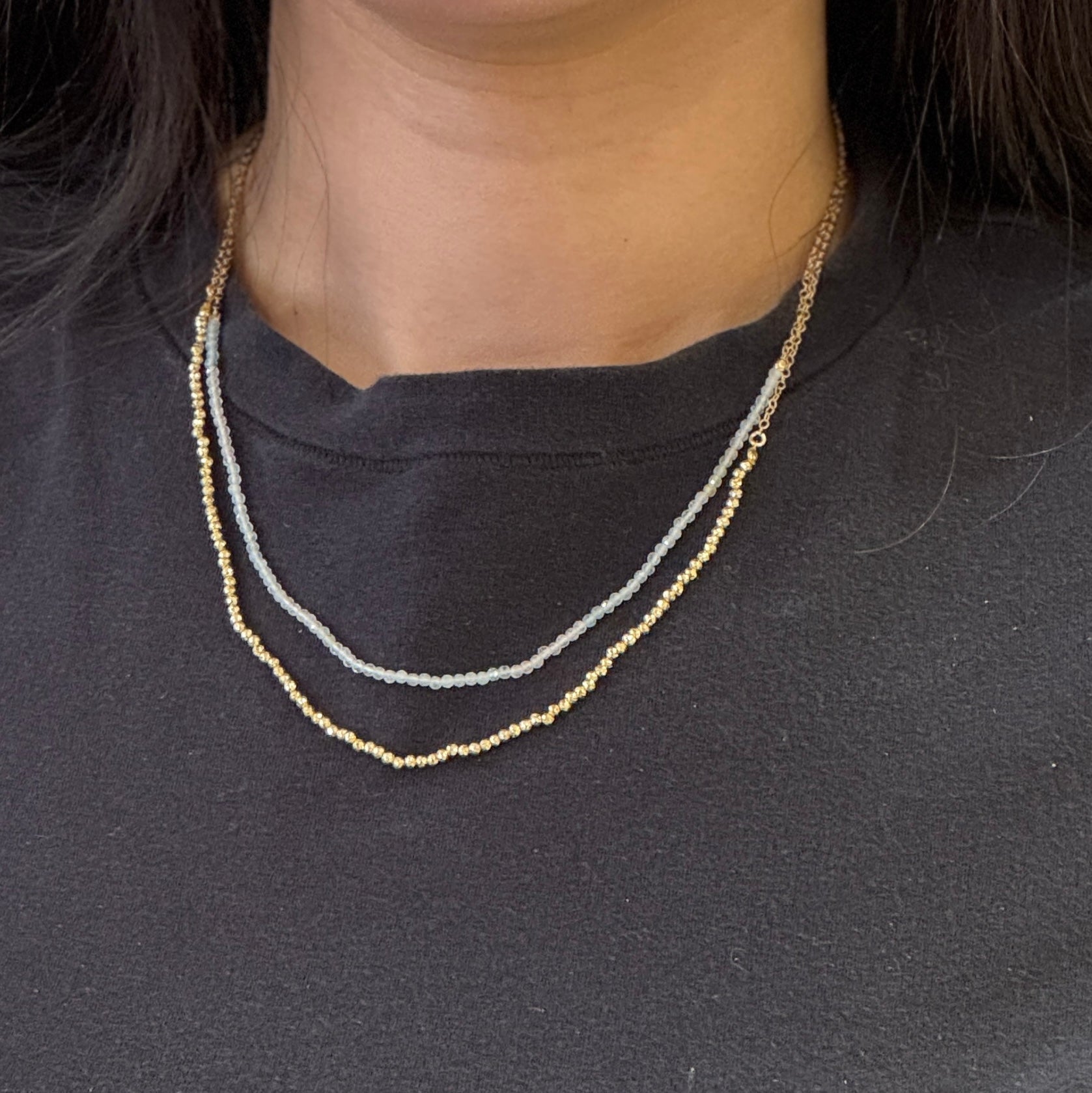 Goldilock Golden Aquamarine Necklace
