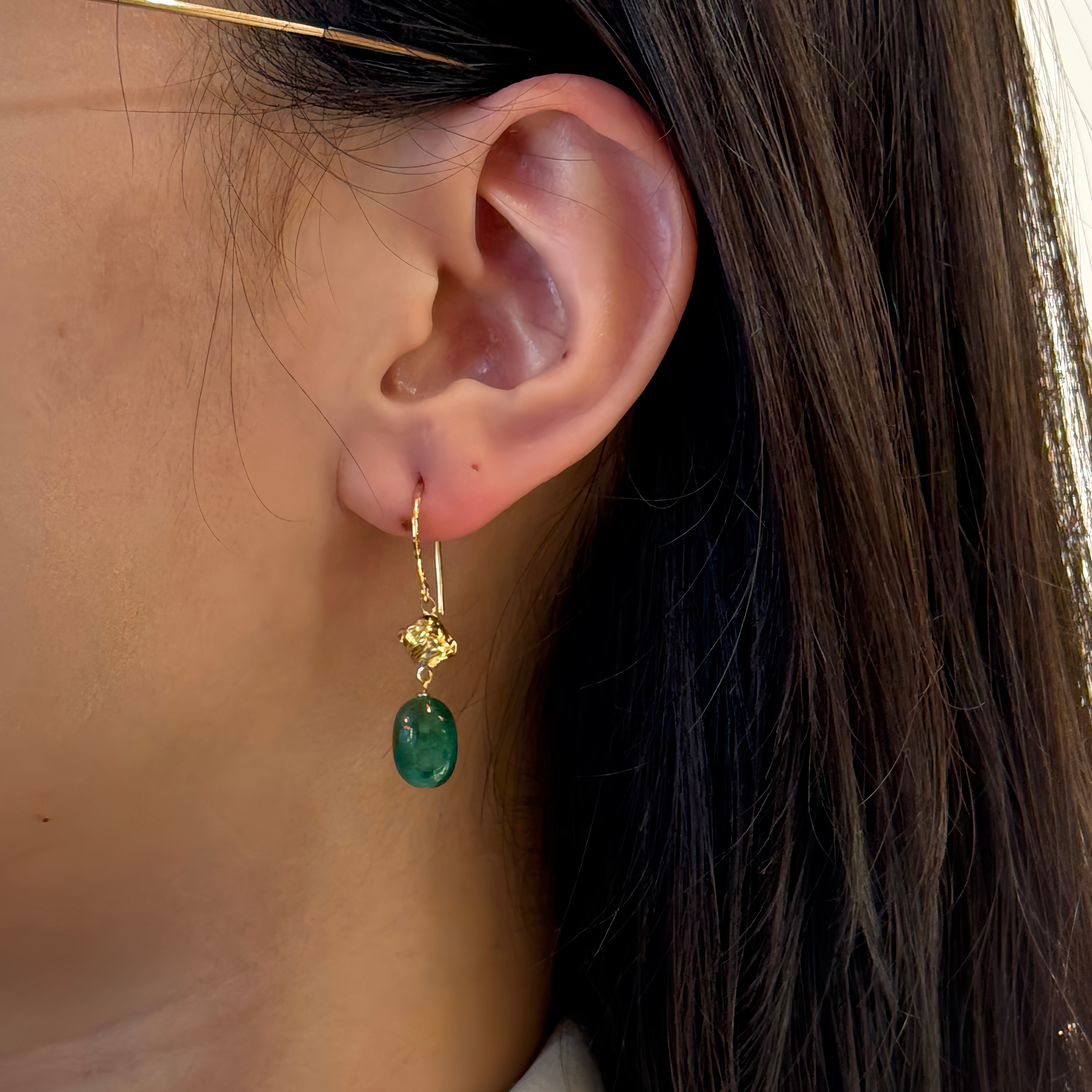Emerald Candy Earrings
