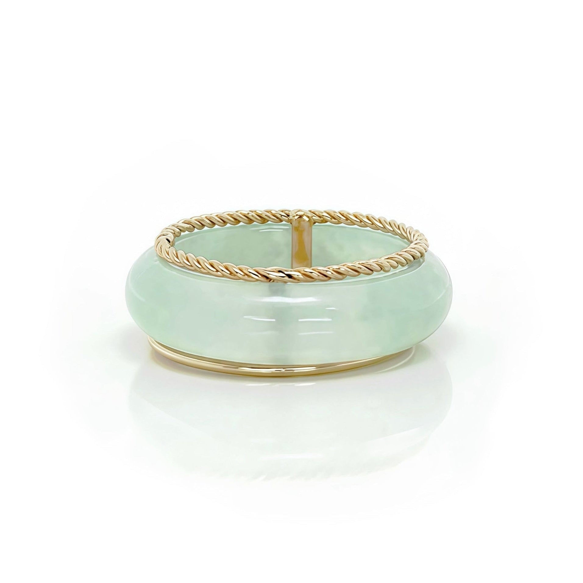 Bold Jade Ring 14k