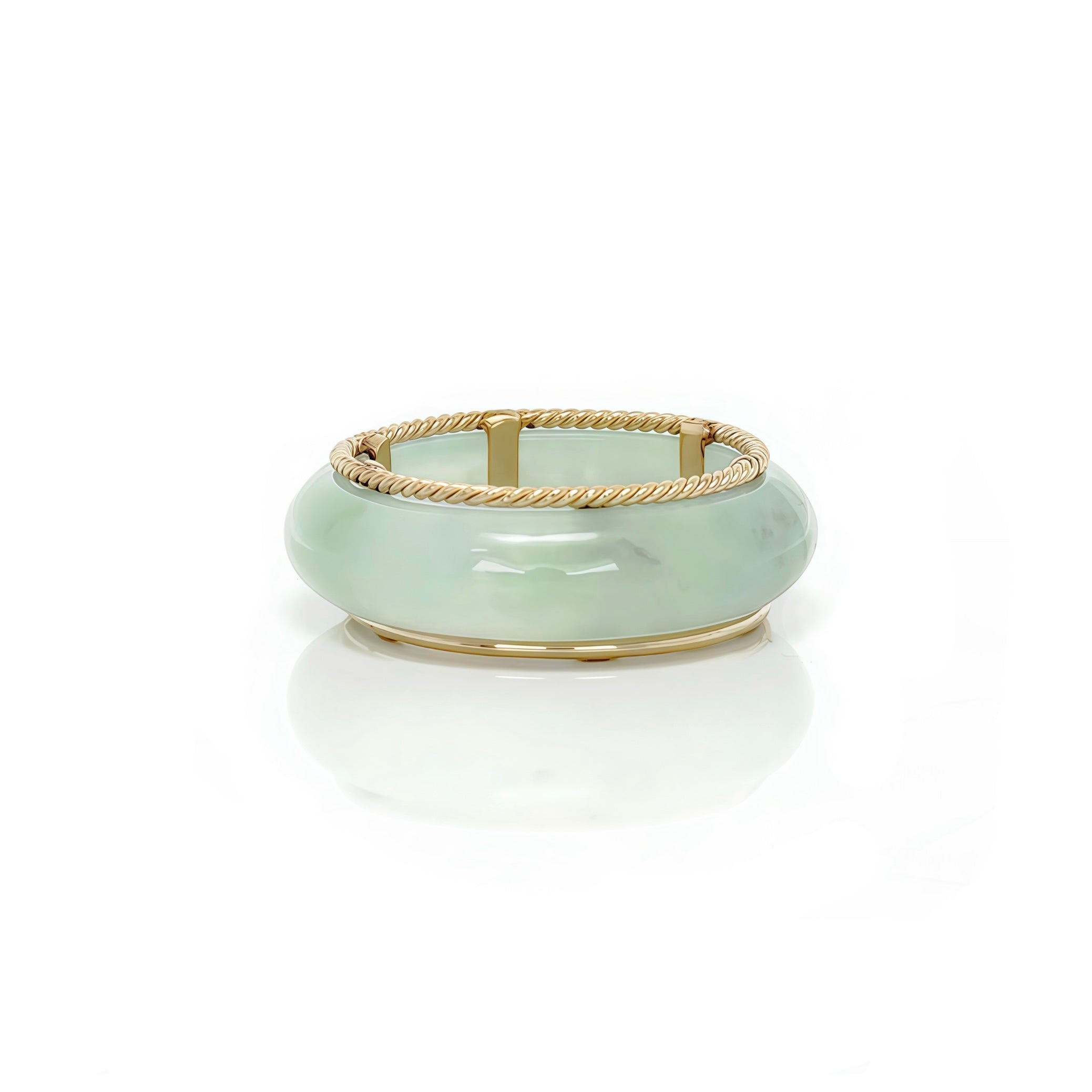 Halo Jade Ring Gold Filled