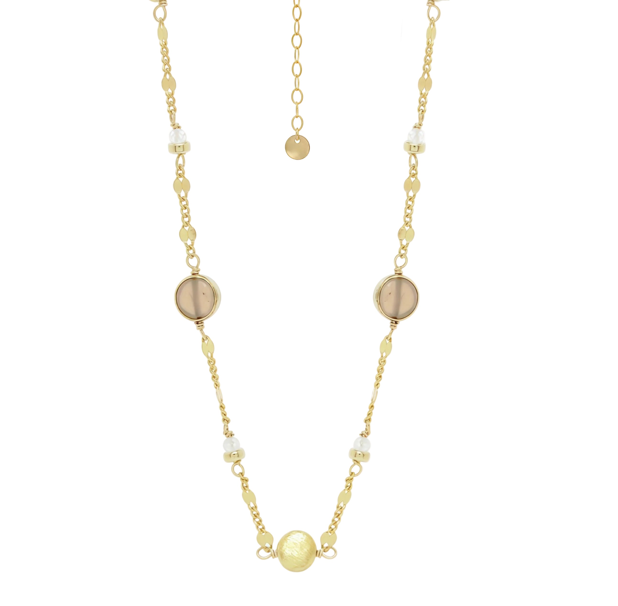 Full Moon Pyrite Necklace