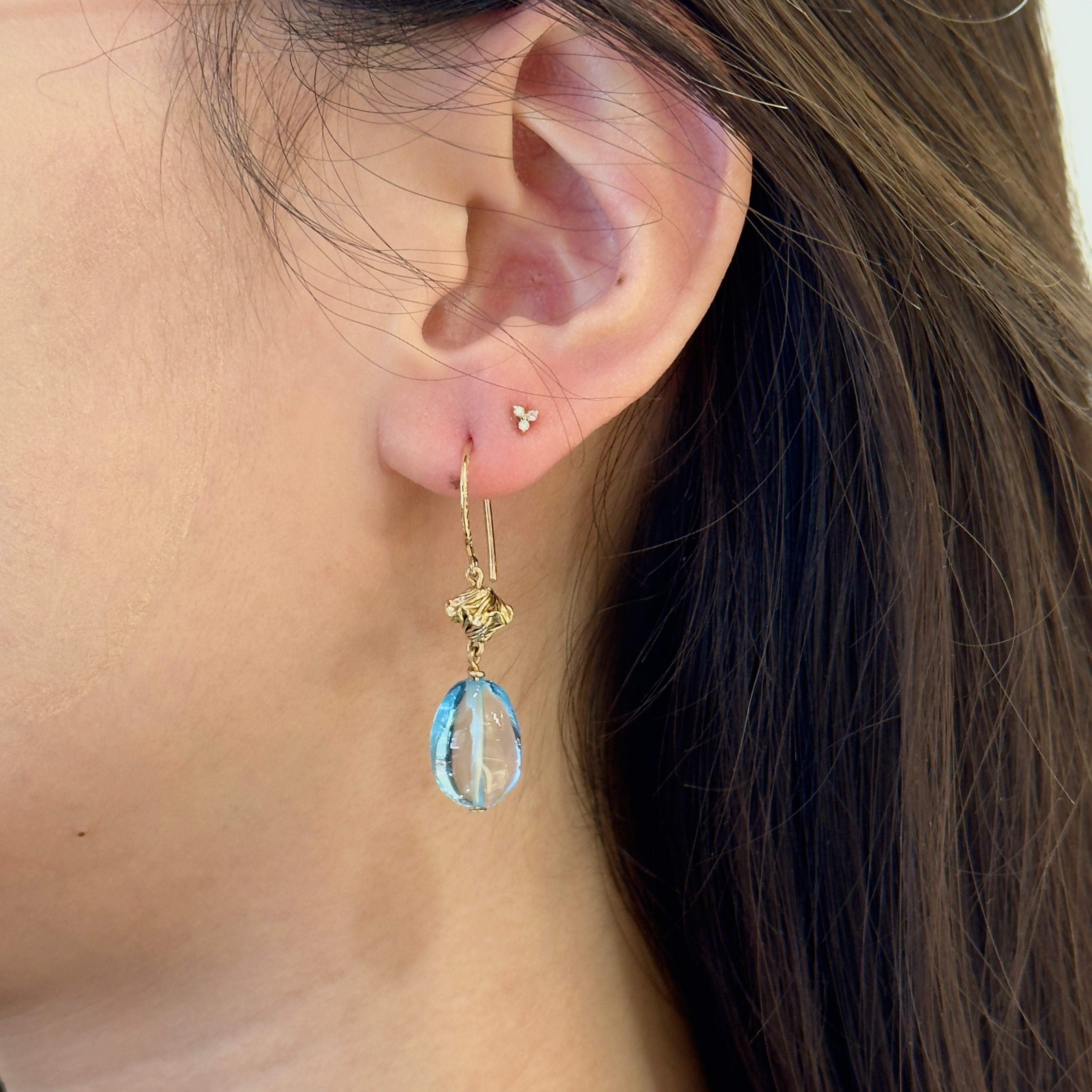 Blue Topaz Candy Earrings