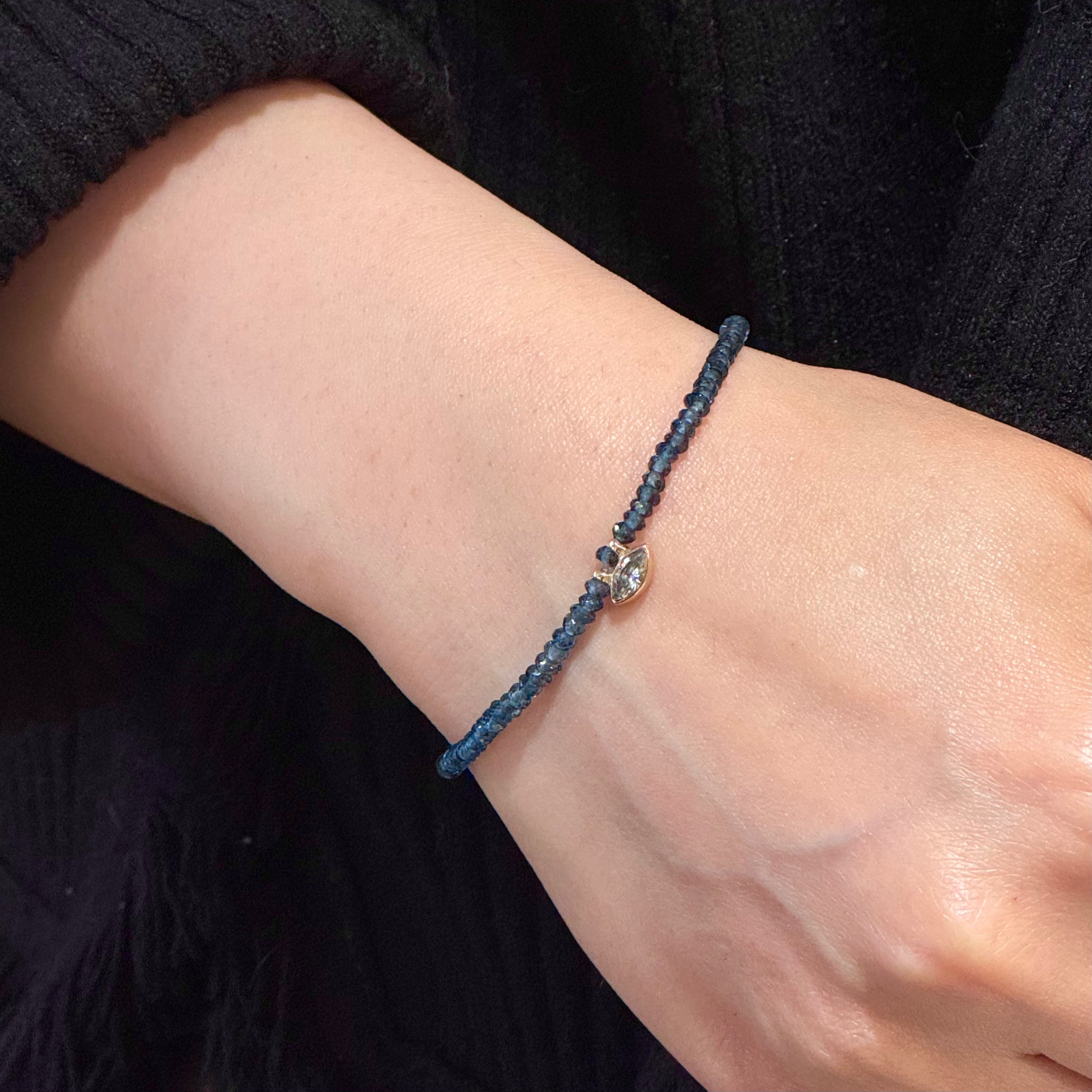 London Blue Topaz Sapphire Bracelet 14k