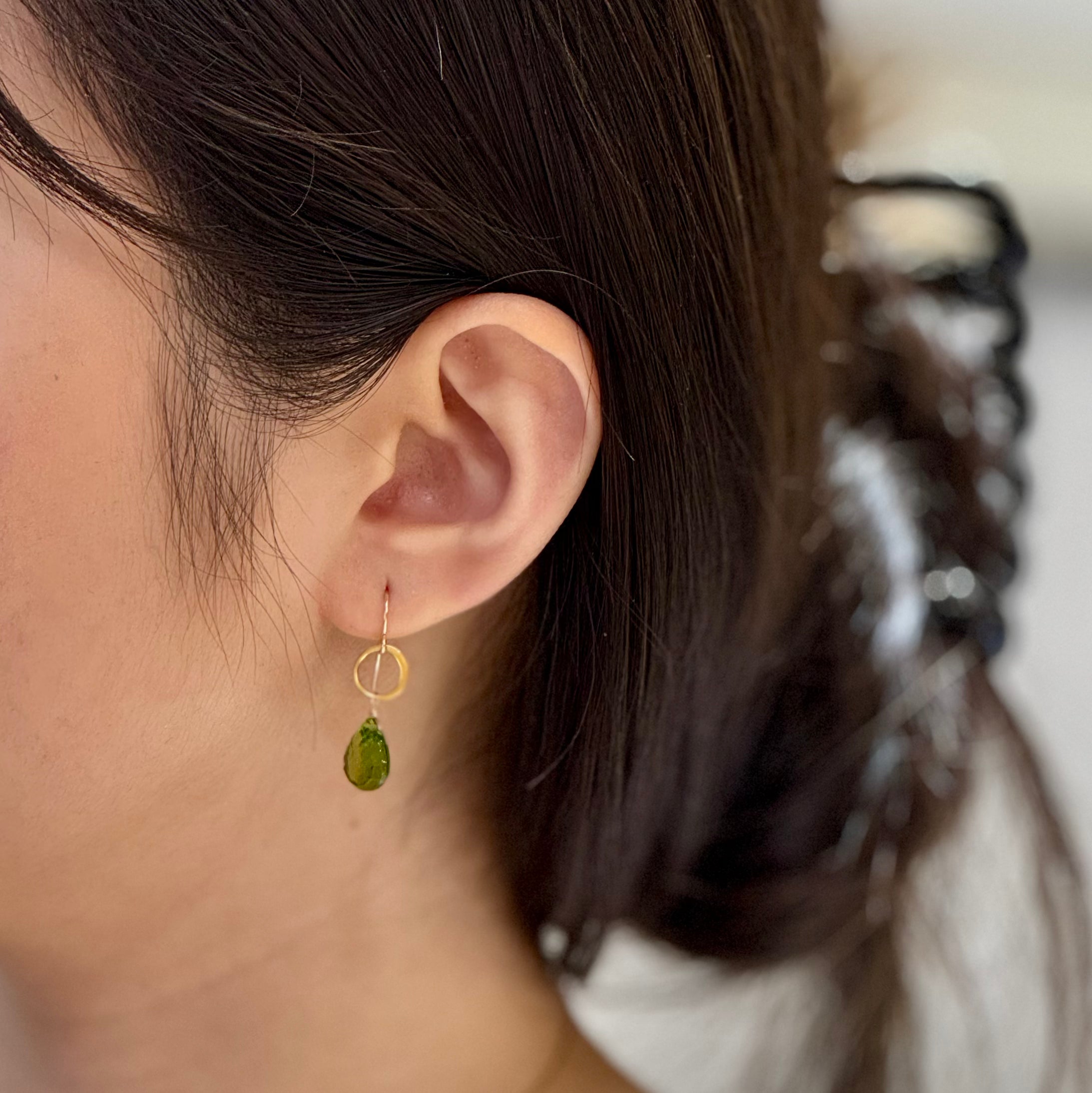 Blue Moon Peridot Earrings