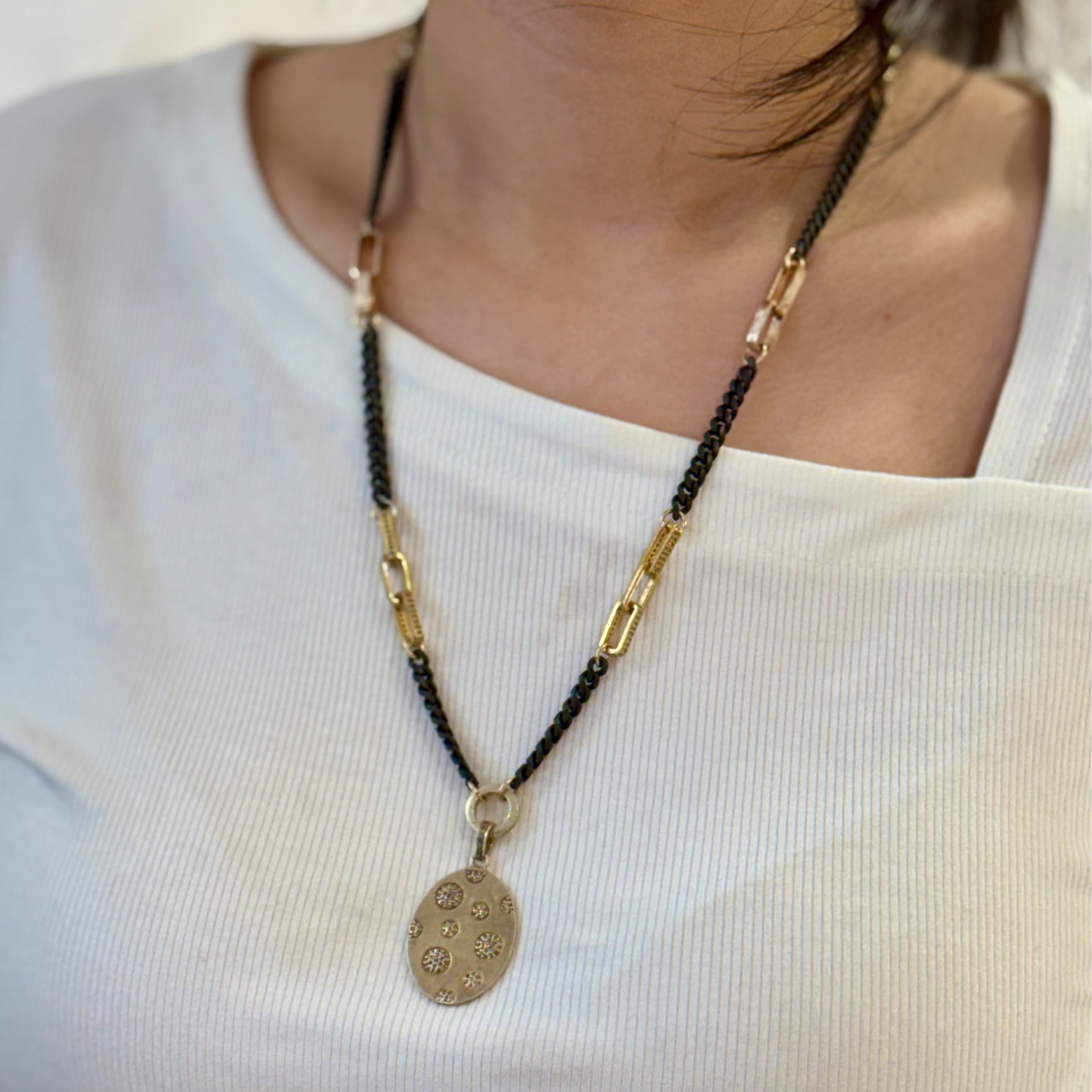 Tracy Necklace with Pave Diamond Pendant