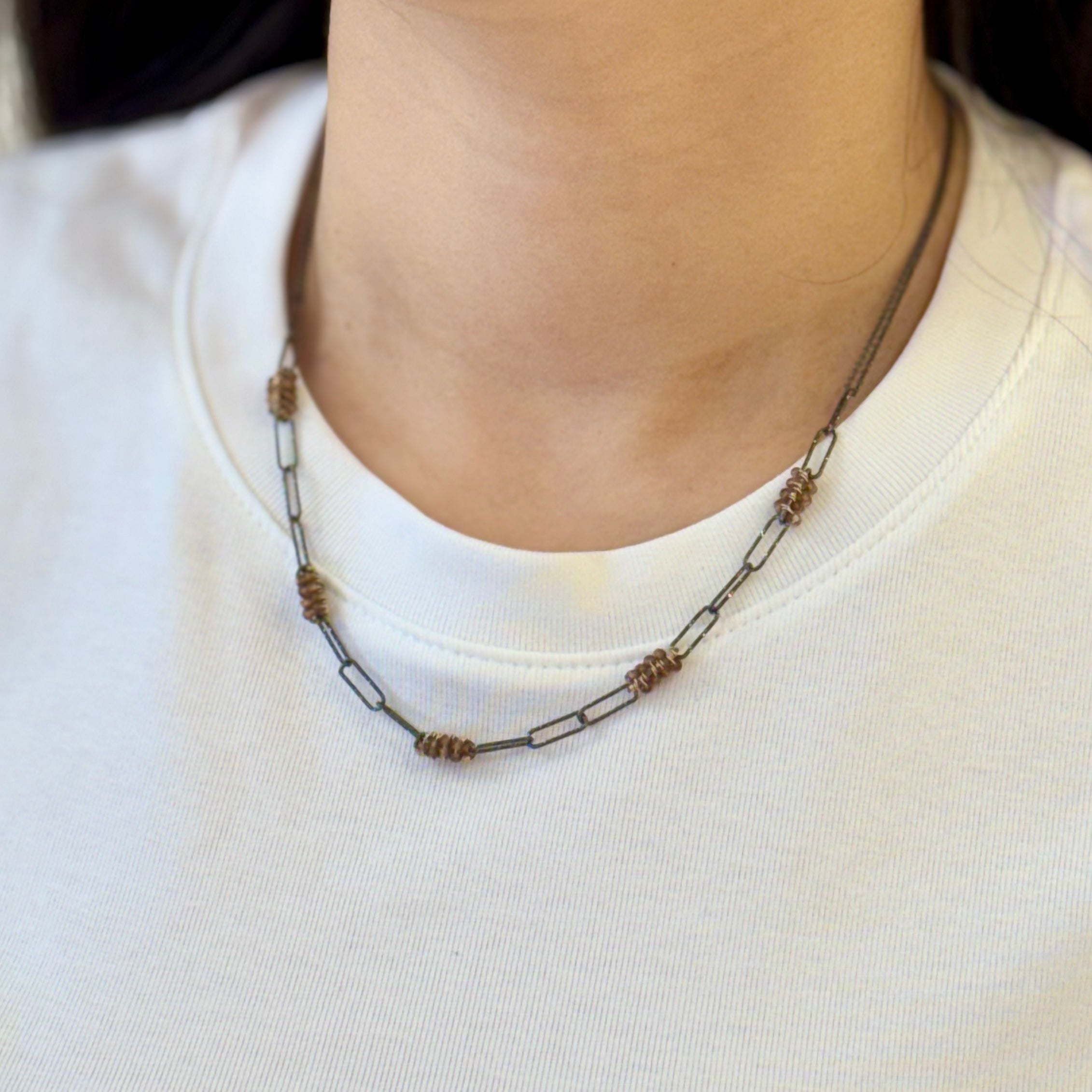 Polina Silver Necklace-Andalusite