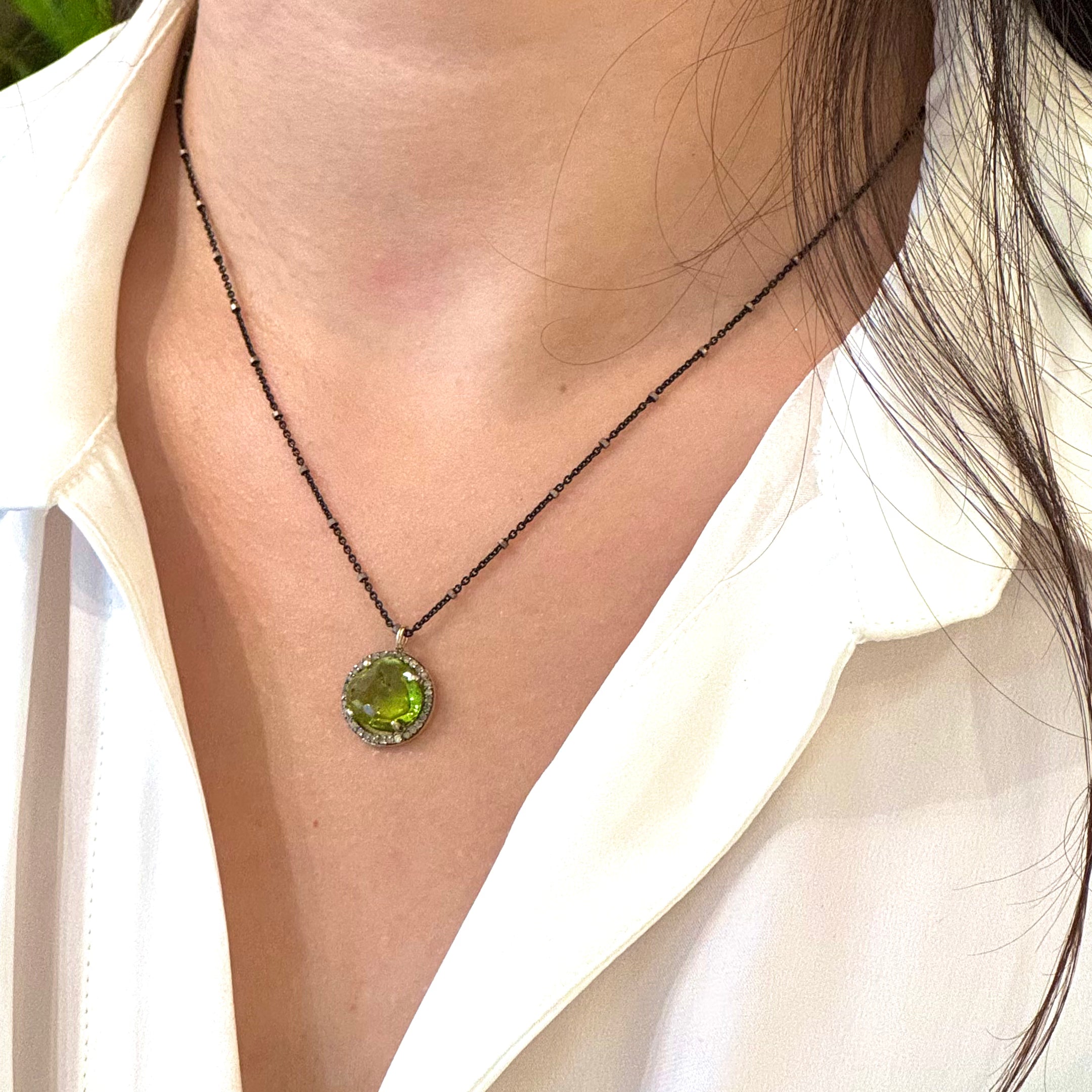 The Heart of Arendelle Necklace - Peridot